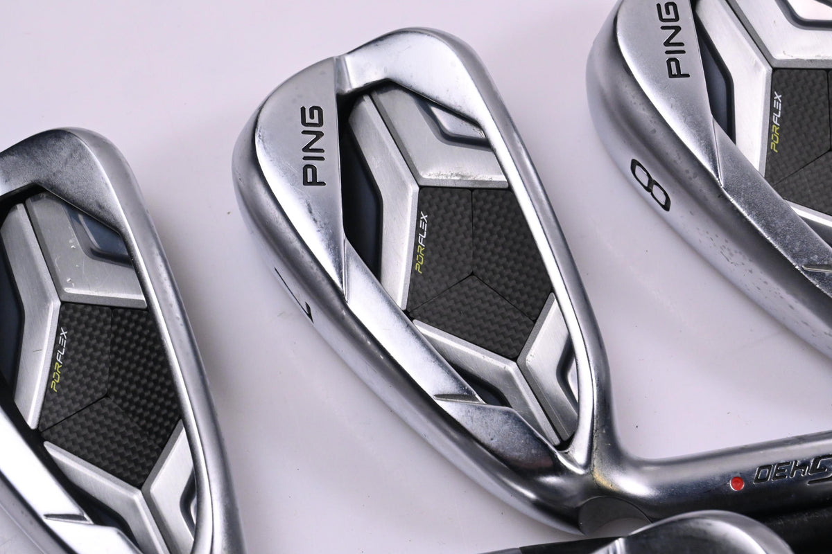 Left Hand Ping G430 Irons / 6-PW+45° / Red Dot / Regular Flex Ping Alta CB Black