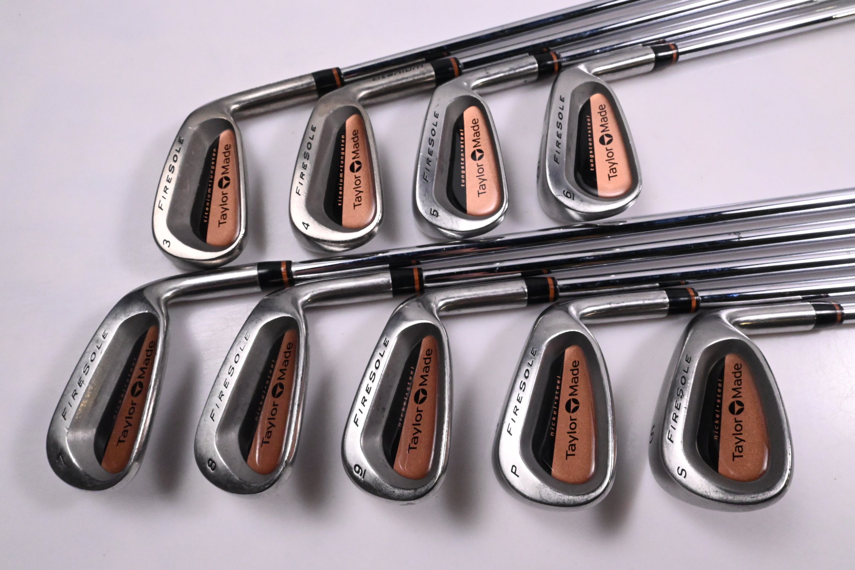 Taylormade Firesole Irons / 3-PW+SW / Stiff Flex Precision Rifle 90 Shafts