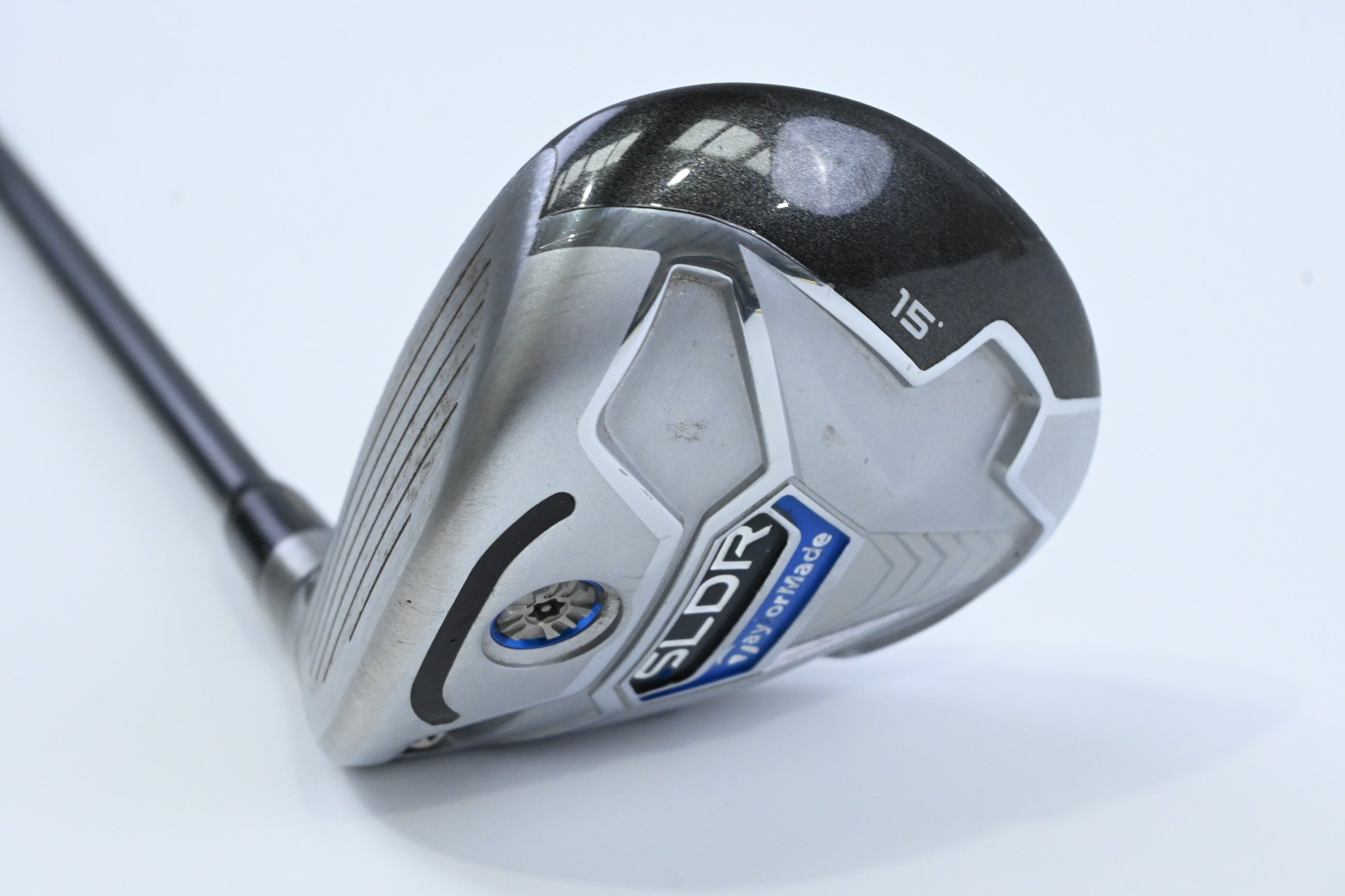 Left Hand Taylormade SLDR #3 Wood / 15 Degree / Regular Flex Fujikura Speeder 77