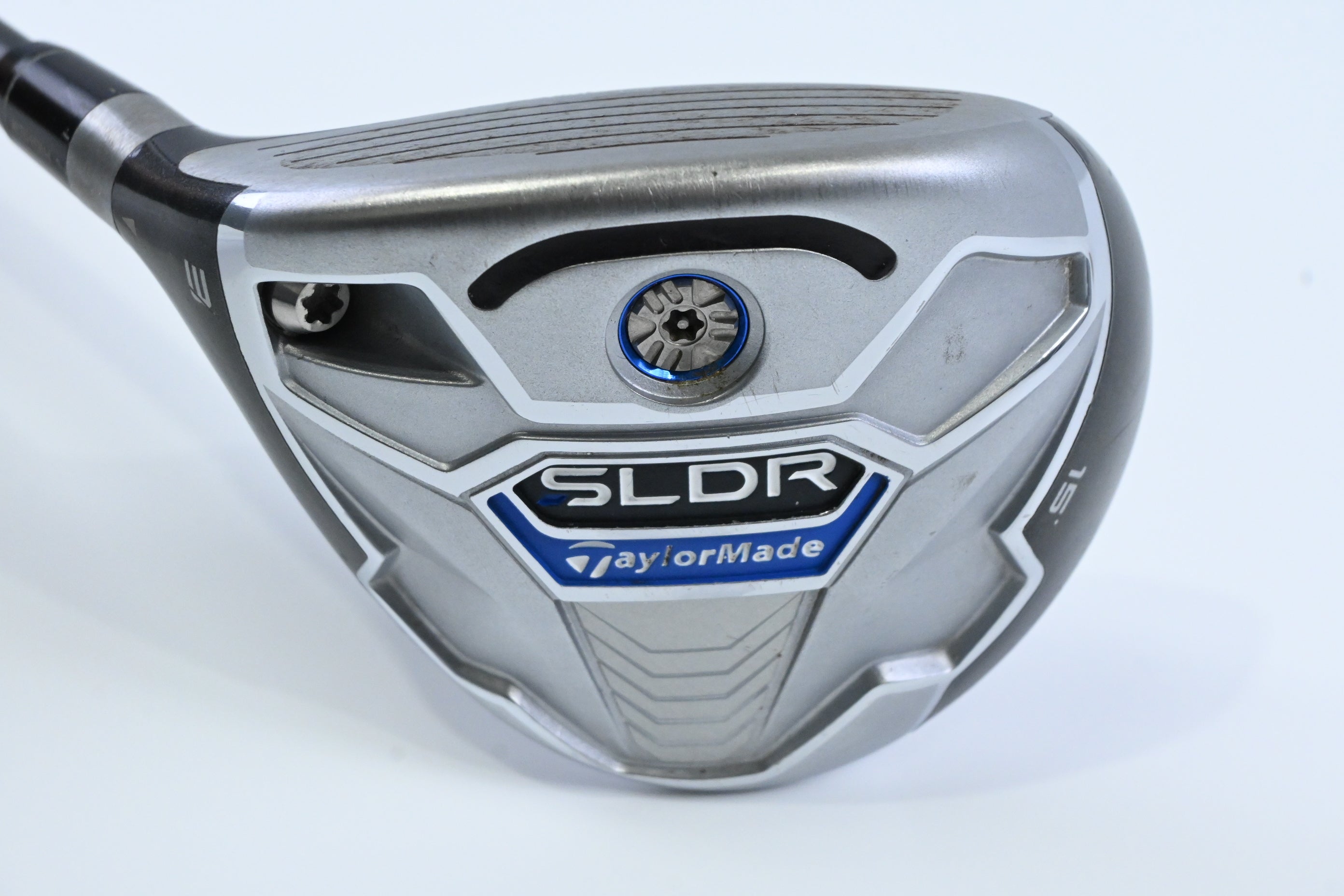 Left Hand Taylormade SLDR #3 Wood / 15 Degree / Regular Flex Fujikura Speeder 77