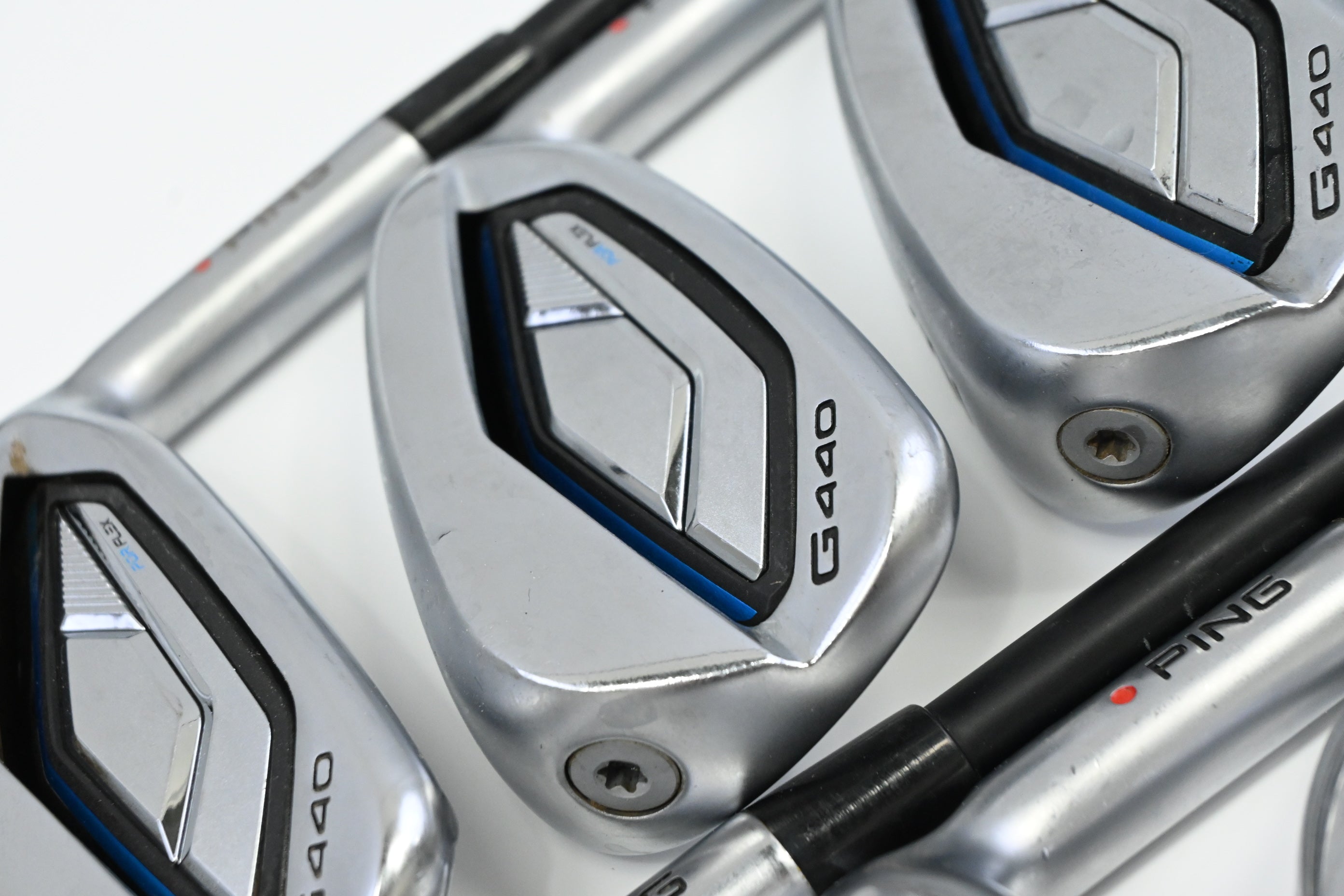Ping G440 Irons / 7-PW+UW+56° / Red Dot / Regular Flex Ping Alta CB Blue Shafts