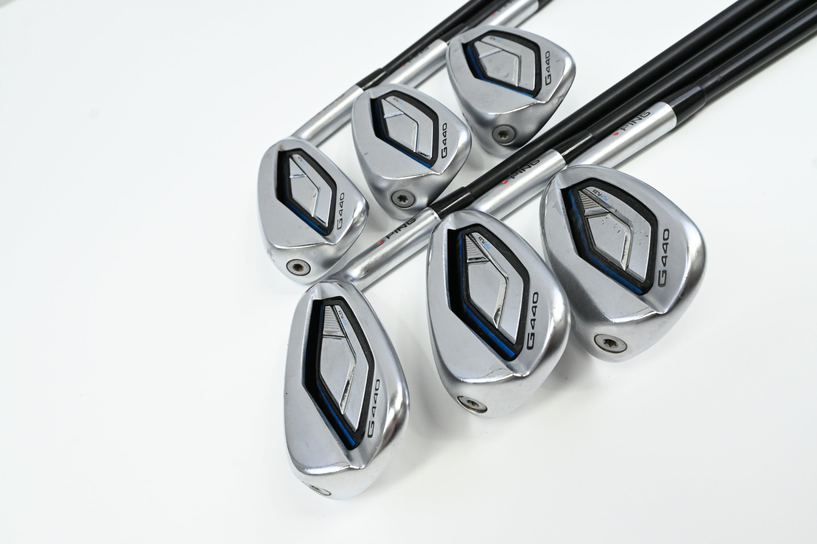Ping G440 Irons / 7-PW+UW+56° / Red Dot / Regular Flex Ping Alta CB Blue Shafts
