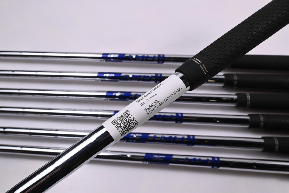 Ping G410 Irons / 5-PW+SW / Green Dot / Regular Flex Ping AWT 2.0 Shafts