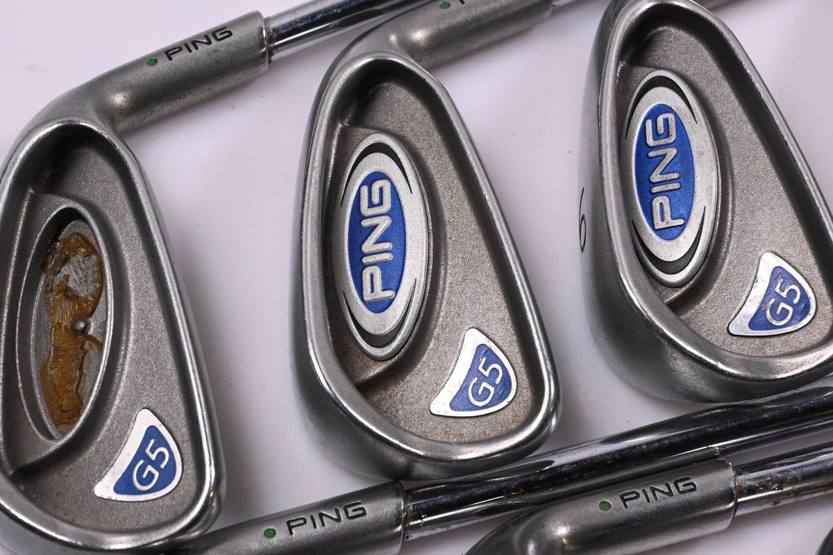 Ping G5 Irons / 4-PW+SW / Blue Dot / Regular Flex Ping Shafts