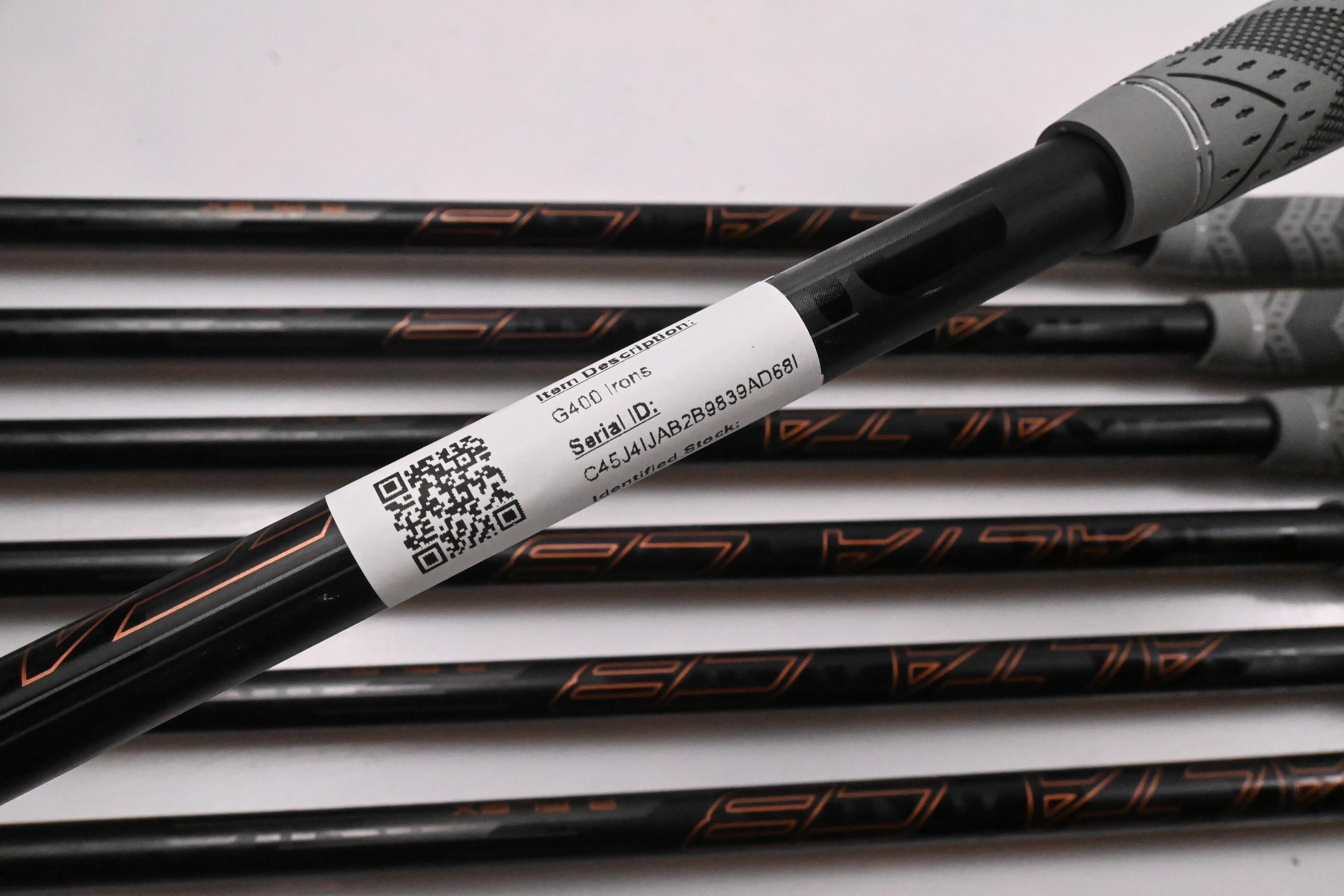 Ping G400 Irons / 5-PW-SW / Orange Dot / Regular Flex Ping Alta CB Shafts