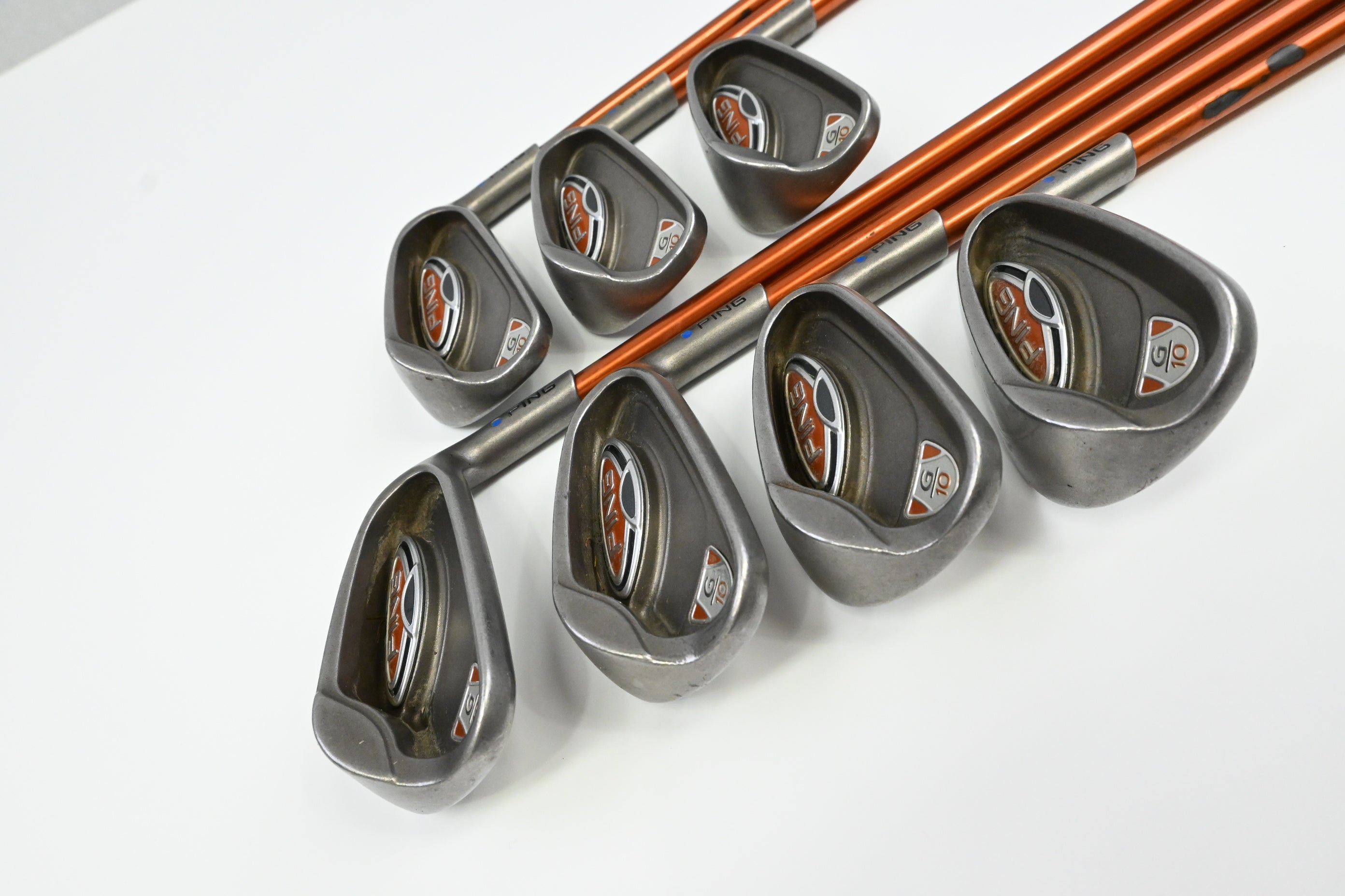 Ping G10 Irons / 5-PW+SW / Blue Dot / Regular Flex Ping TFC 129 Shafts