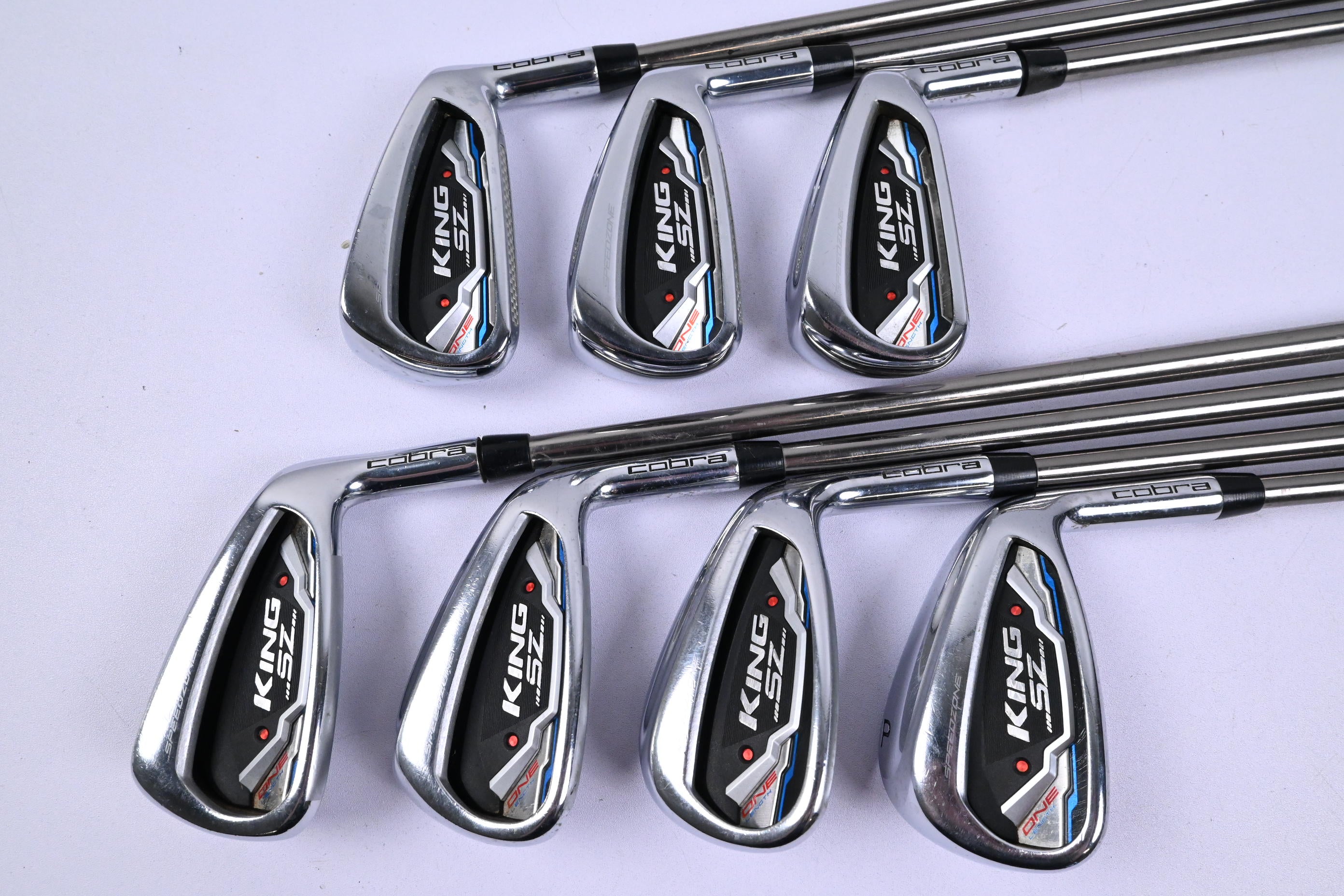 Cobra King Speedzone Irons / 5-PW+GW / Regular Flex UST Recoil ESX 460 Shafts