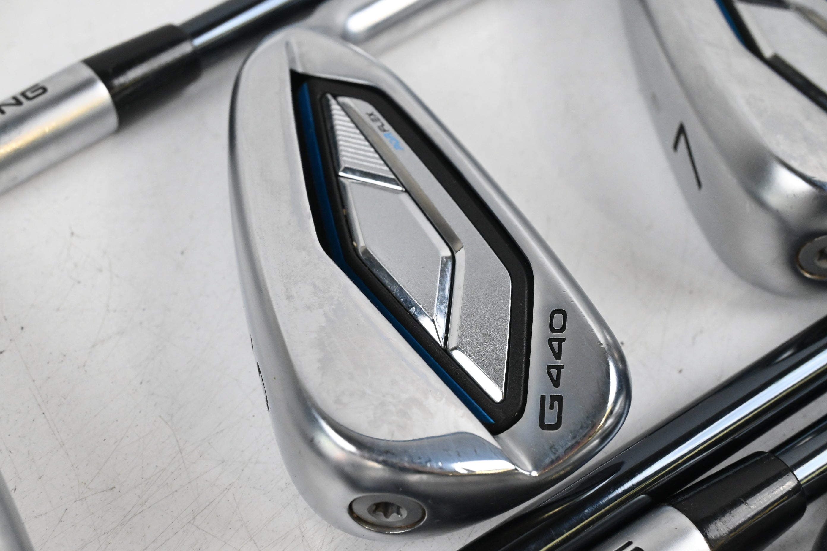 Ping G440 Irons / 5-PW+GW / Black Dot / Stiff Flex UST Mamiya Recoil Dart Shafts