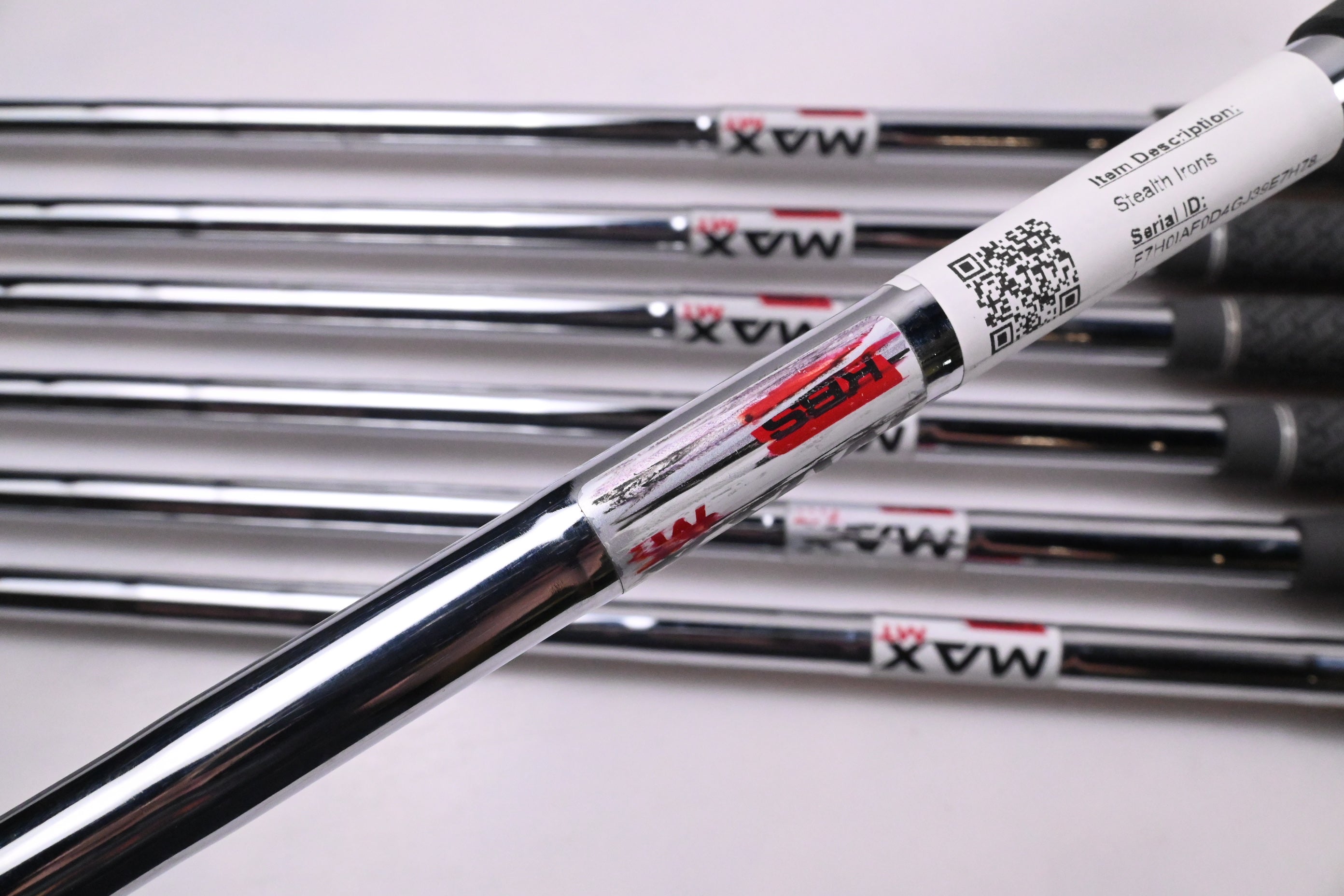 Taylormade Stealth Irons / 6-PW+GW+SW / Regular Flex KBS MAX MT 85 Shafts