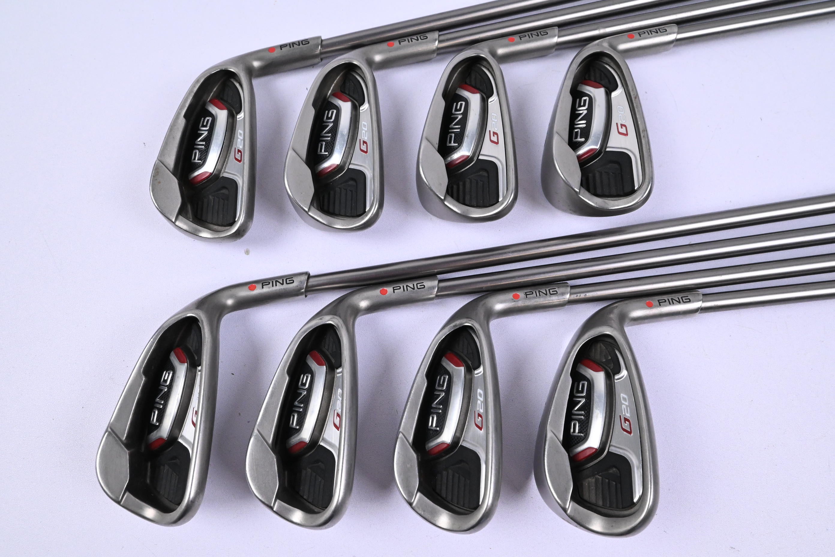 Ping G20 Irons / 5-PW+GW+SW / Red Dot / Senior Flex Ping TFC 169 Shafts