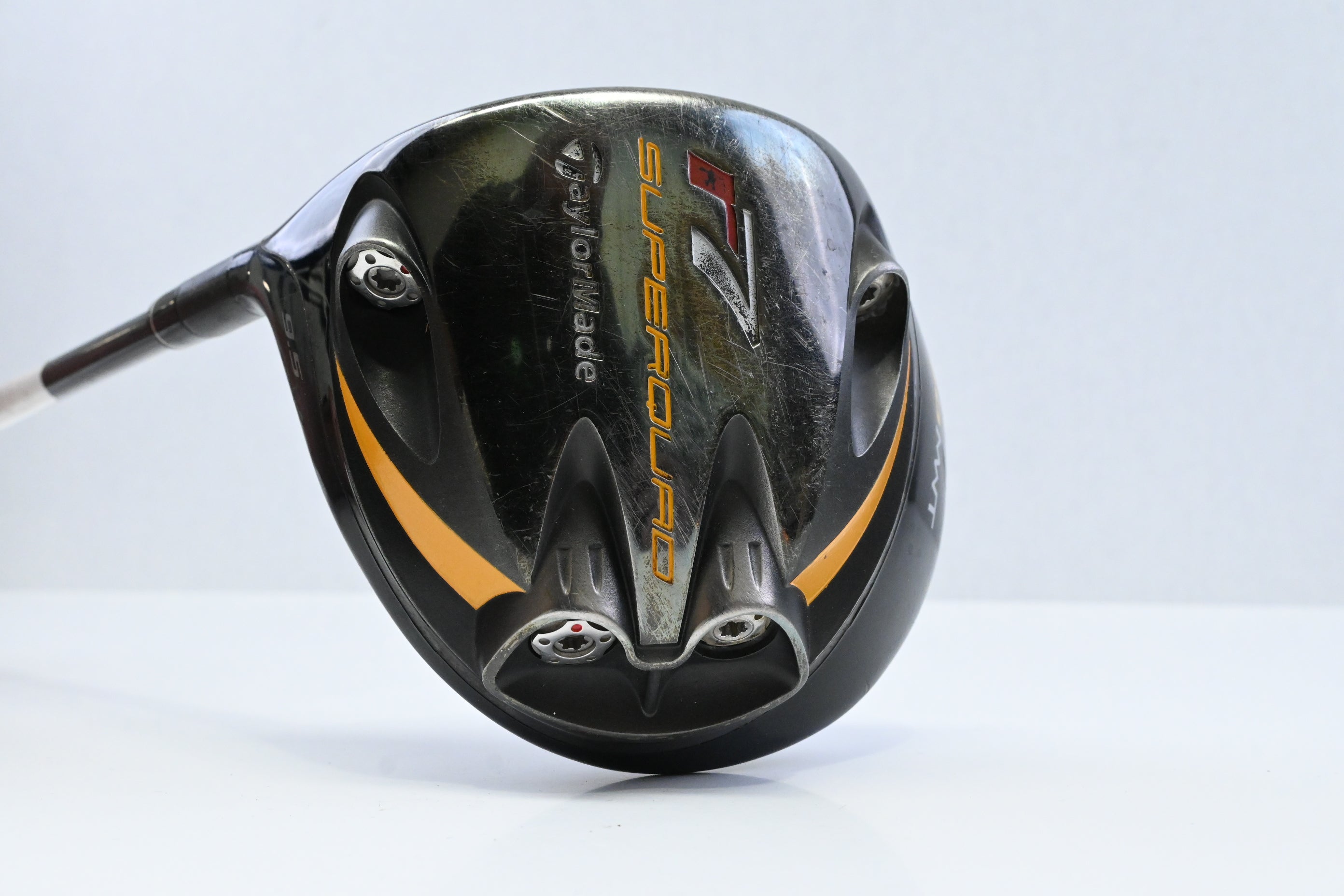 Left Hand Taylormade R7 Superquad Driver / 9.5 Degree / Stiff Flex Reax 65 Shaft