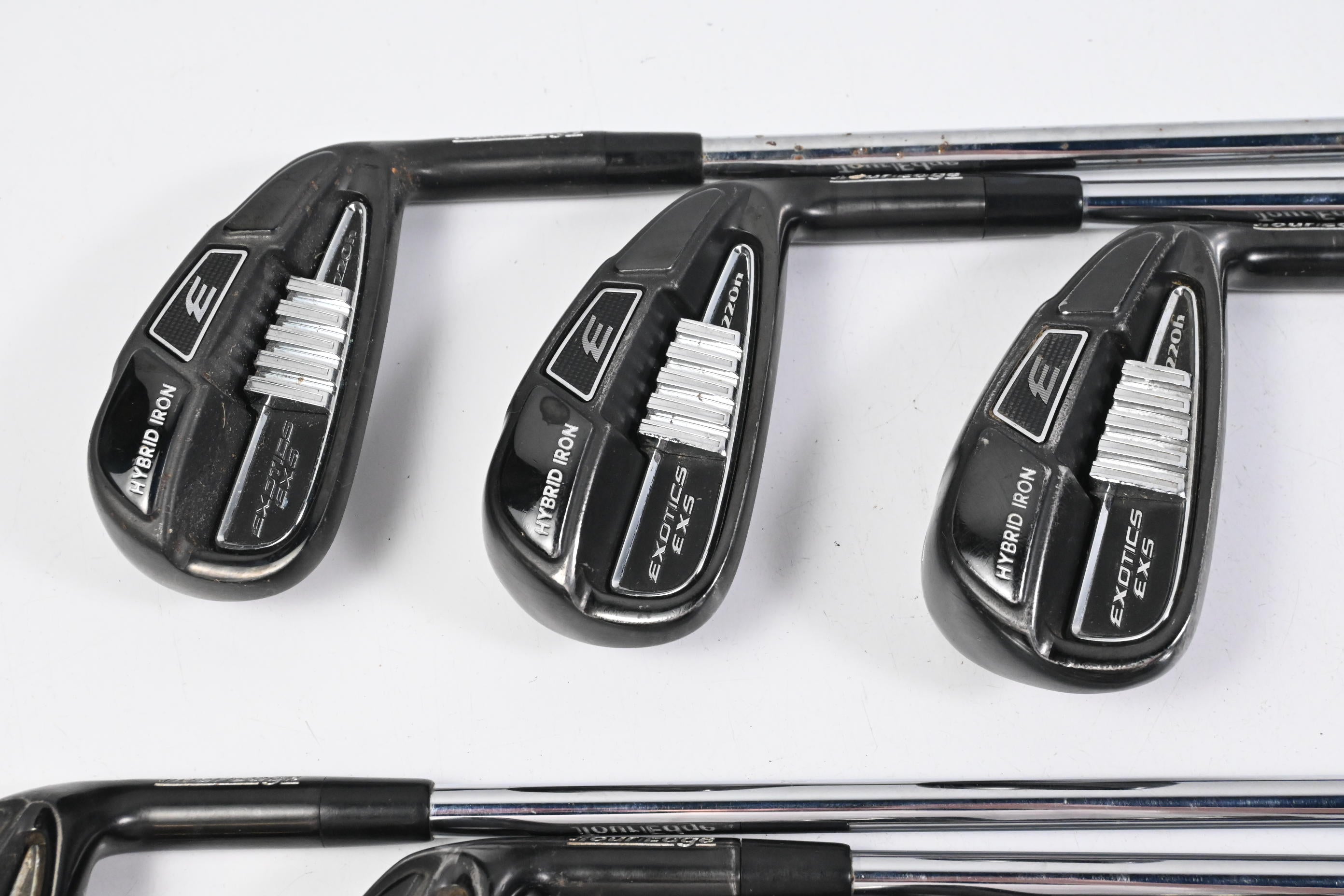 Tour Edge EXS 220 Irons / 5-PW+GW / Stiff Flex KBS MAX 80 Shafts