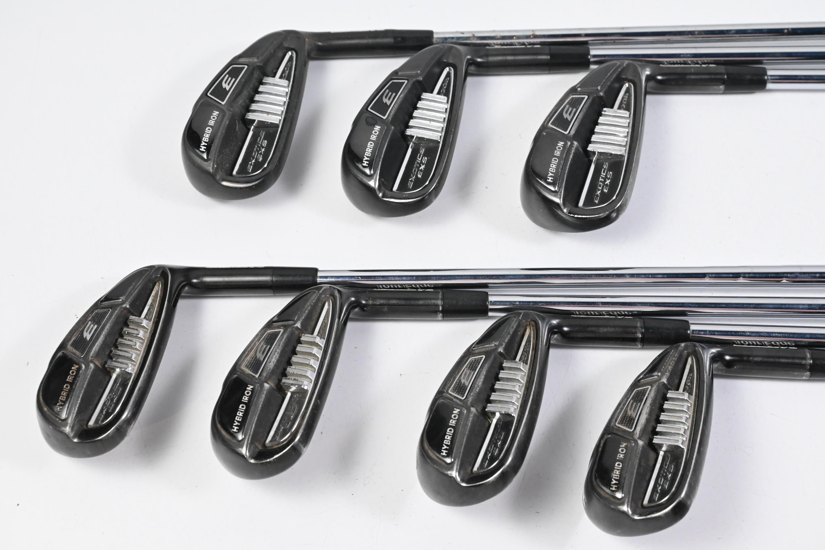 Tour Edge EXS 220 Irons / 5-PW+GW / Stiff Flex KBS MAX 80 Shafts