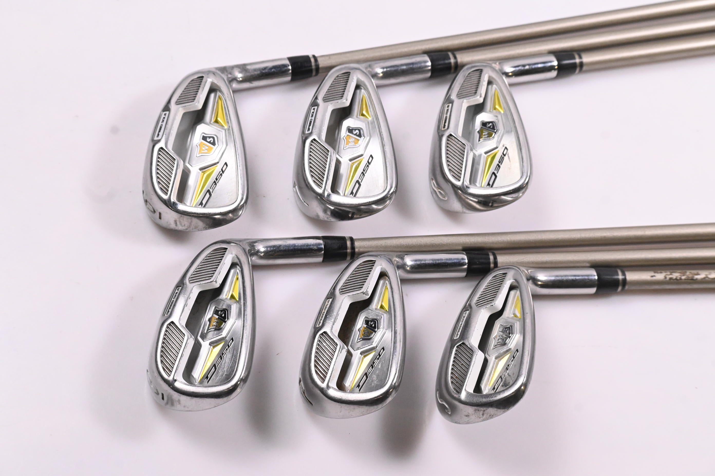 Ladies Wilson D350 Irons / 6-PW+SW / Ladies Flex UST Elements Chrome 49 Shafts