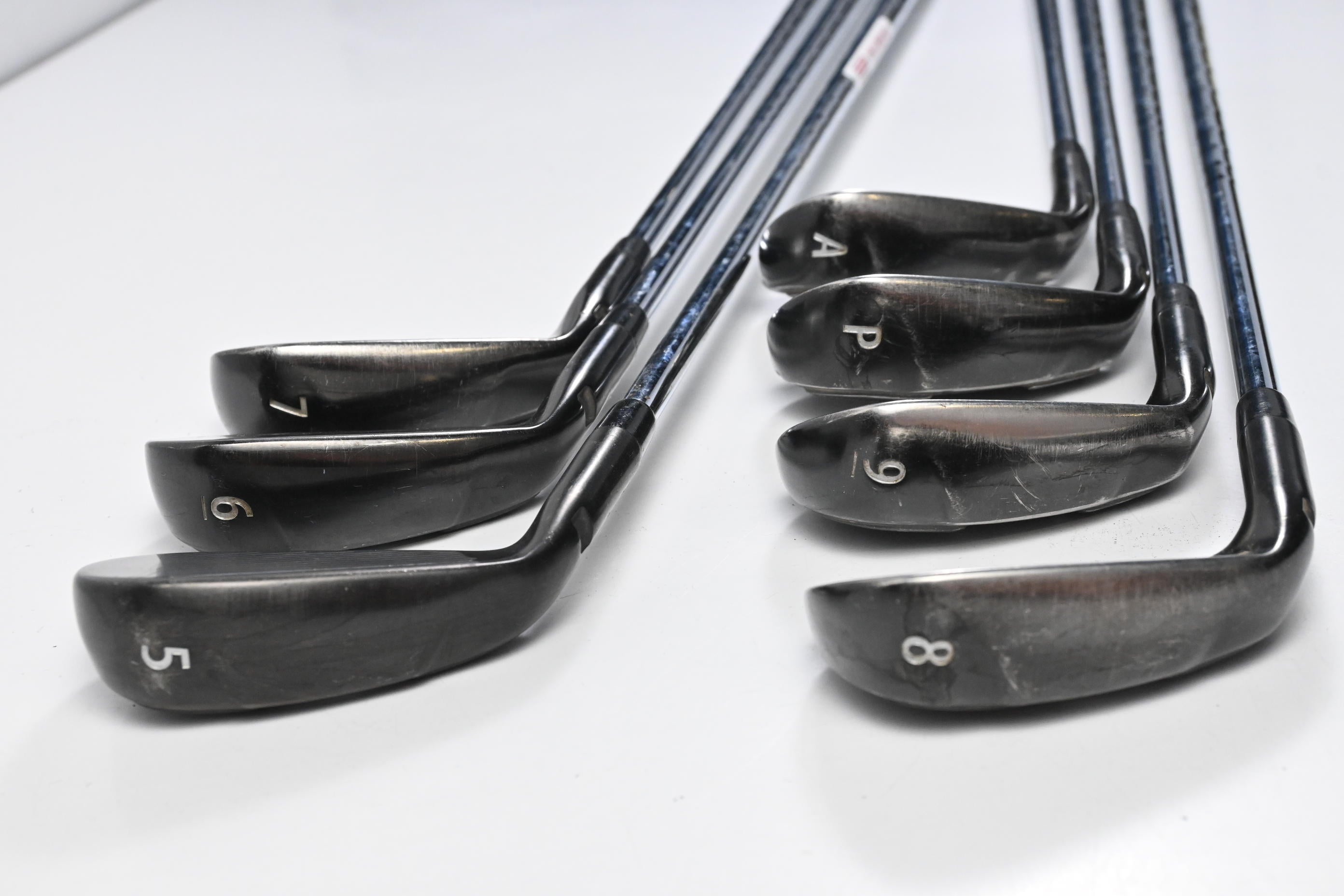 Tour Edge EXS 220 Irons / 5-PW+GW / Stiff Flex KBS MAX 80 Shafts