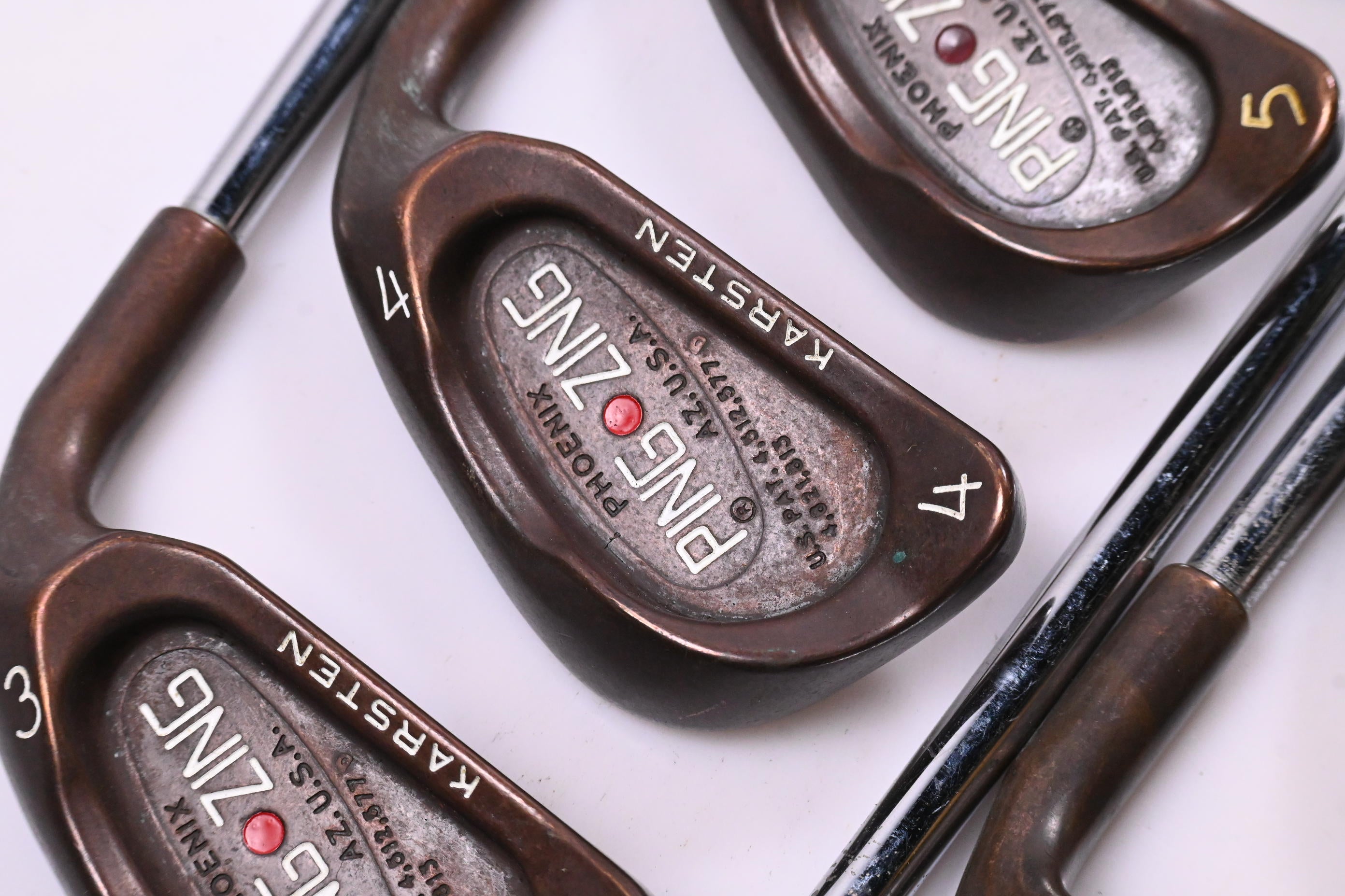 Ping Zing BeCu Irons / 3-PW+SW / Red Dot / Stiff Flex Ping JZ Shafts