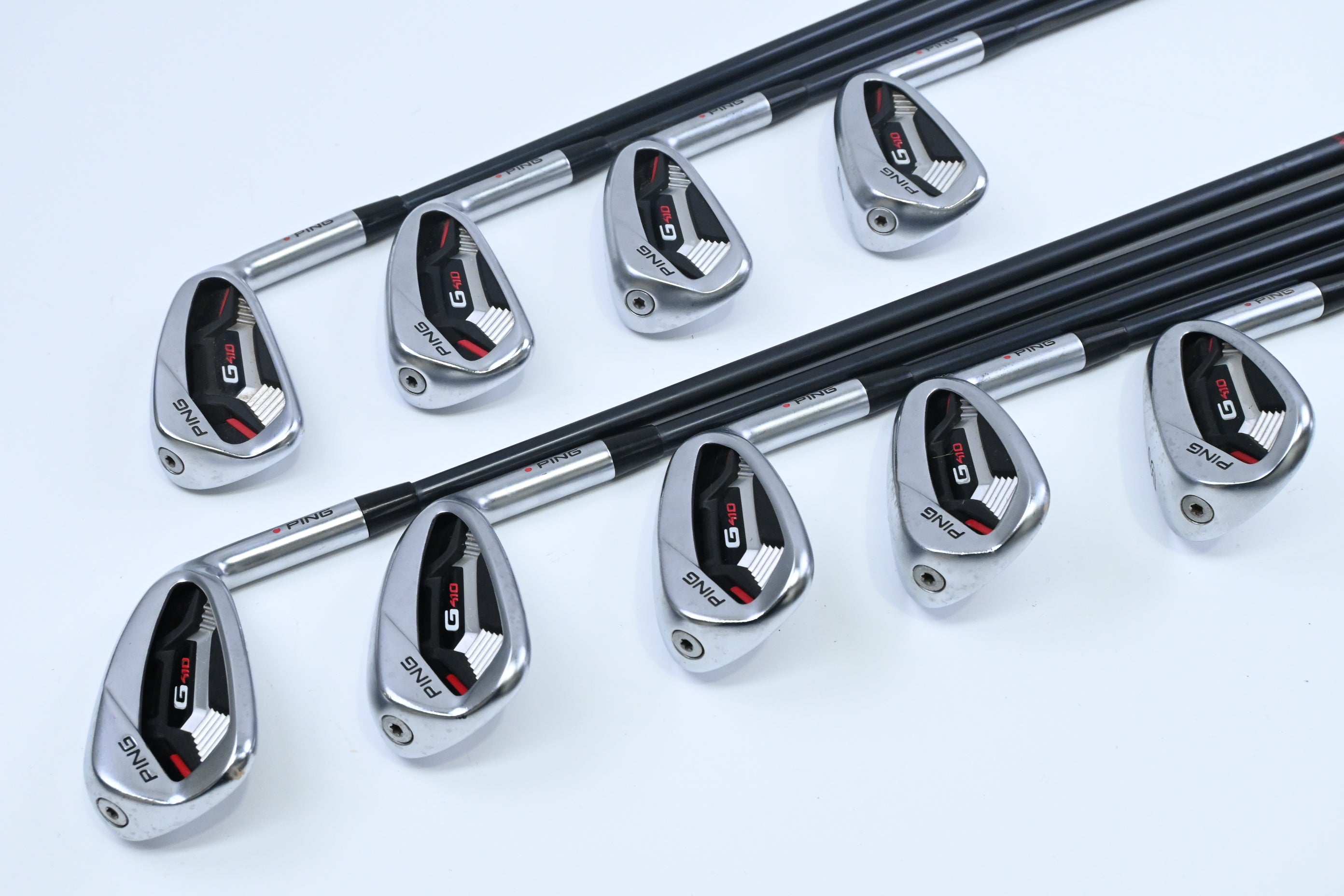 Ping G410 Irons / 4-PW+UW+SW / Red Dot / Senior Flex Ping Alta CB Red Shafts