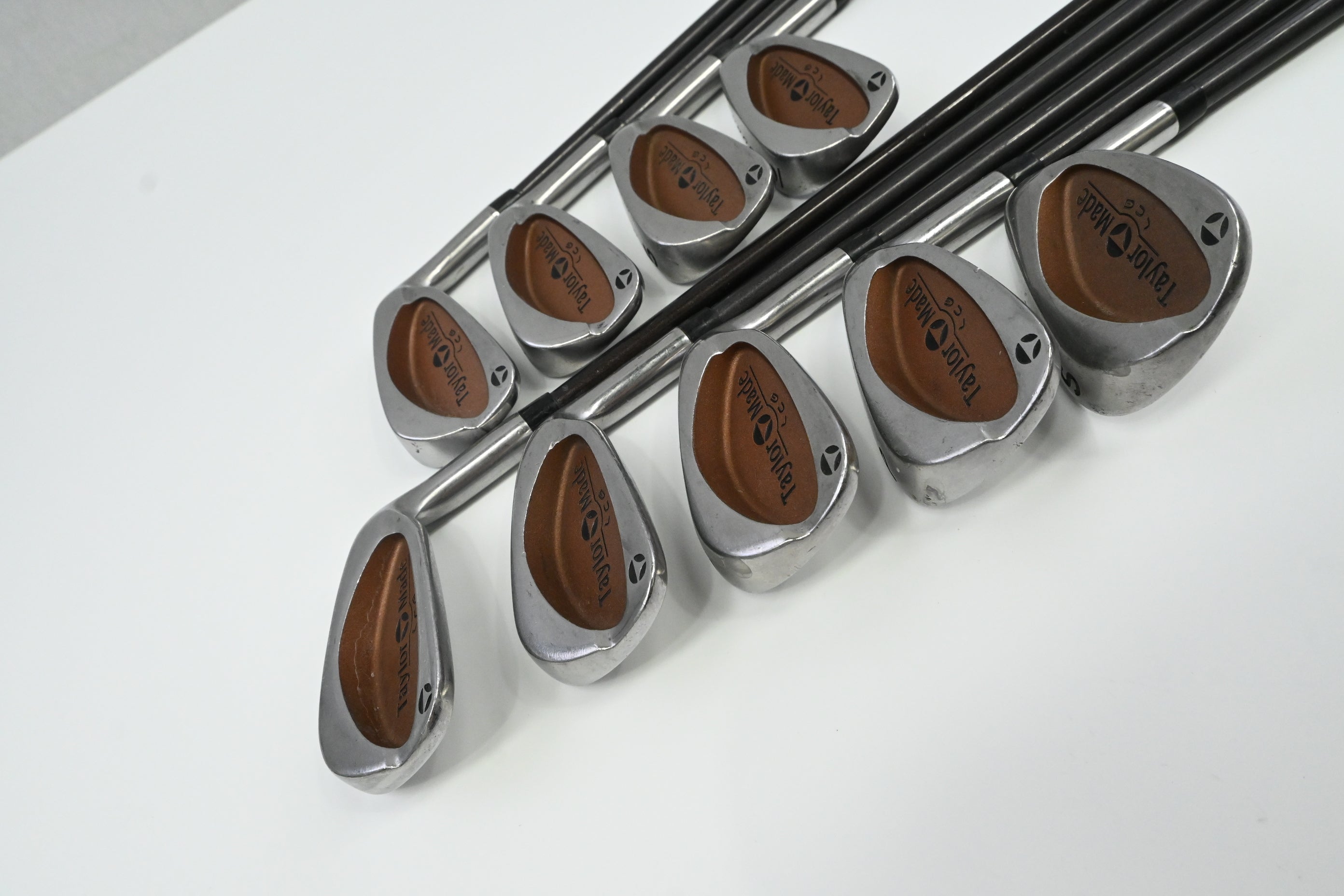 Taylormade Burner LCG Irons / 3-PW+SW / Stiff Flex Taylormade Bubble 2 90 Shafts