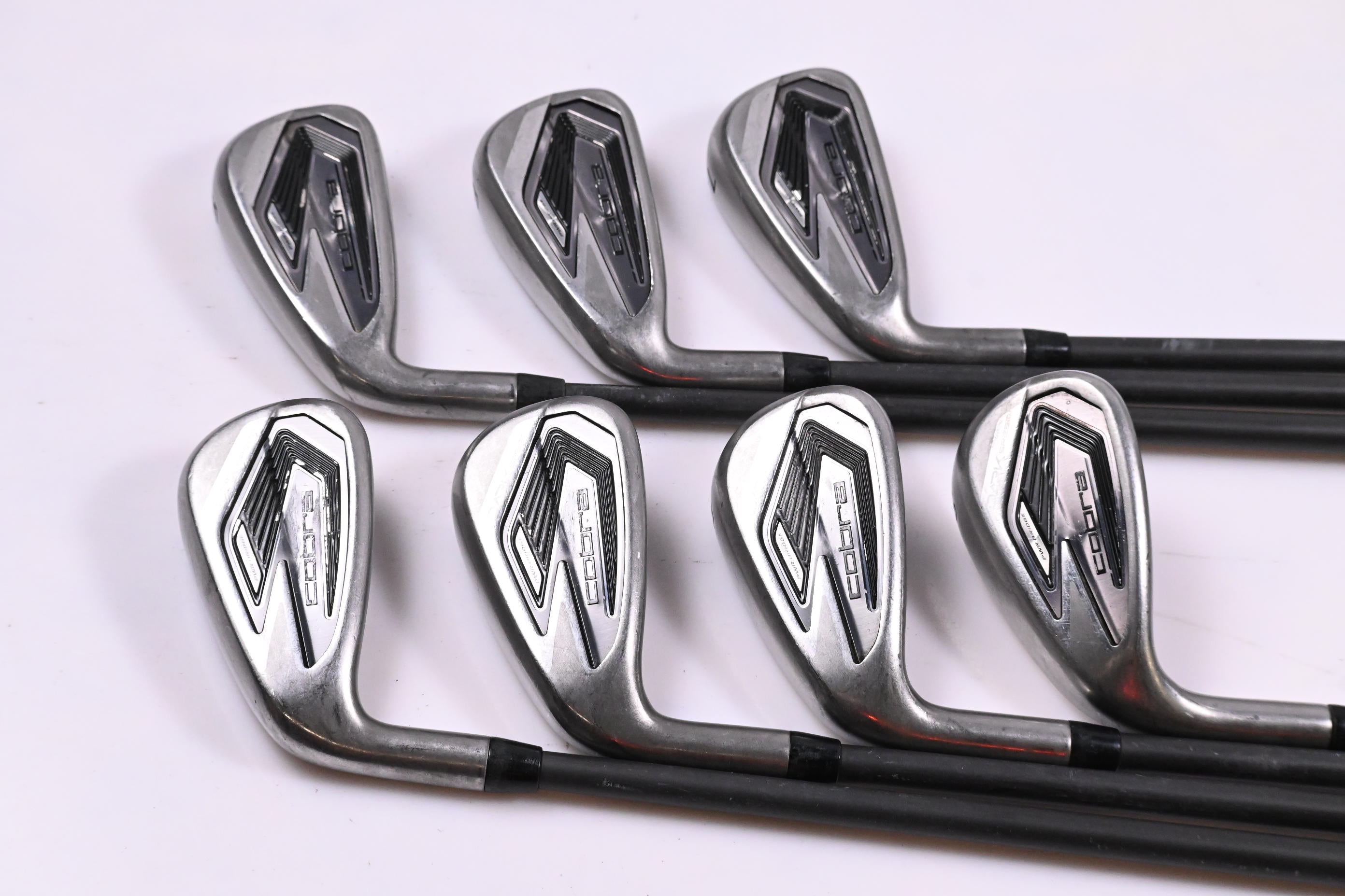 Left Hand Cobra Darkspeed Irons / 5-PW+SW / Regular Flex Cobra Ultralite 50