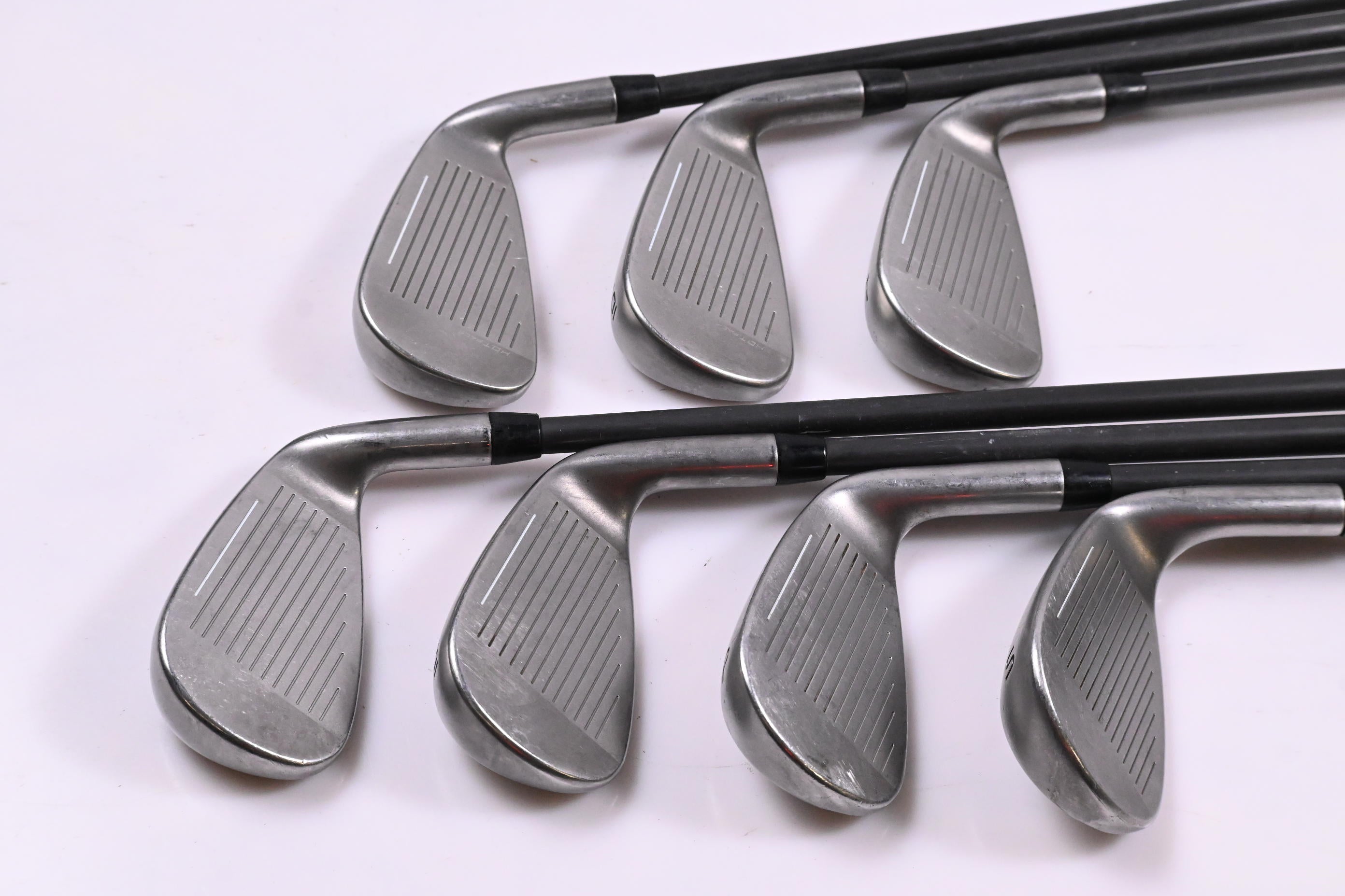 Left Hand Cobra Darkspeed Irons / 5-PW+SW / Regular Flex Cobra Ultralite 50