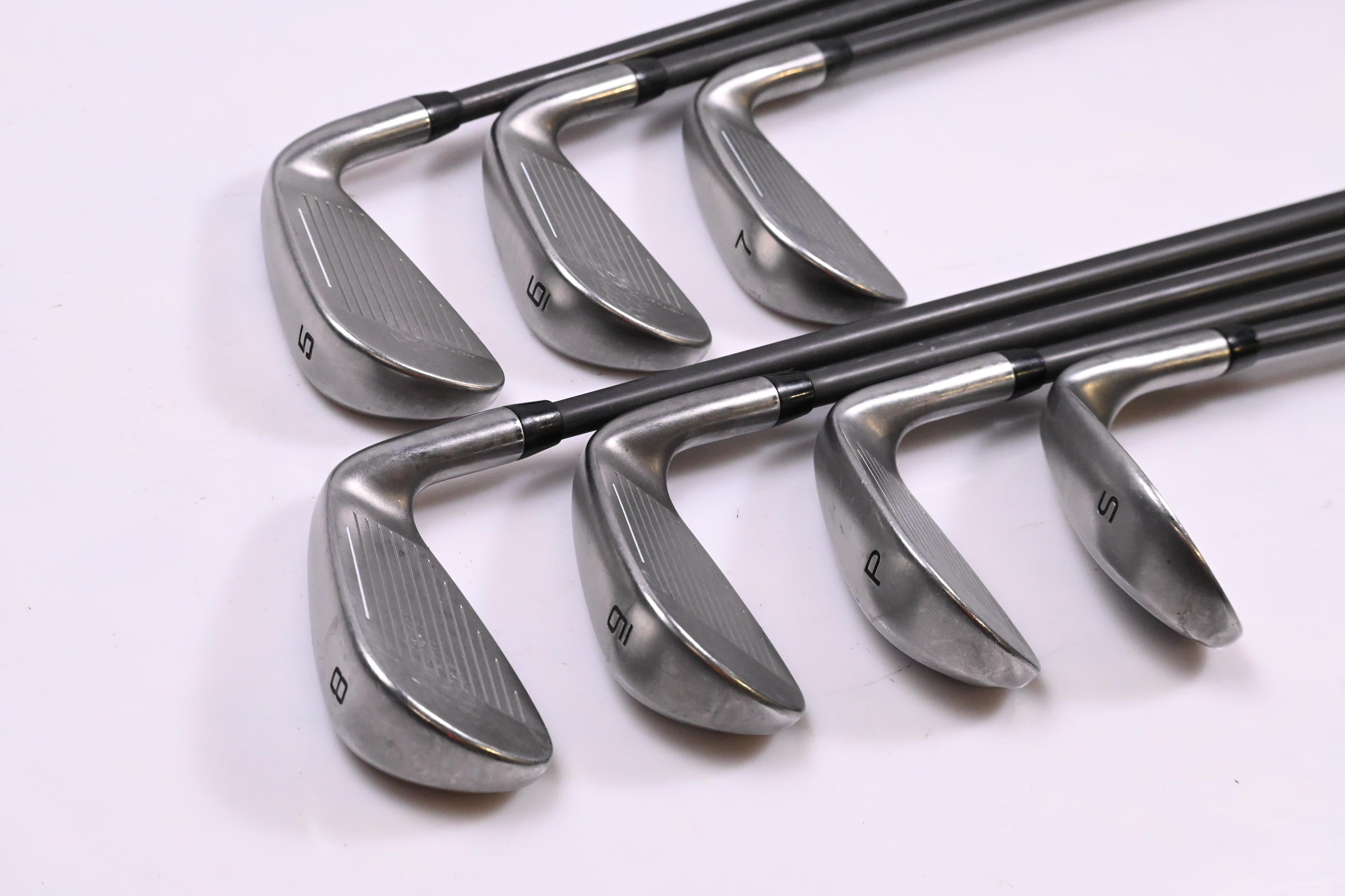 Left Hand Cobra Darkspeed Irons / 5-PW+SW / Regular Flex Cobra Ultralite 50