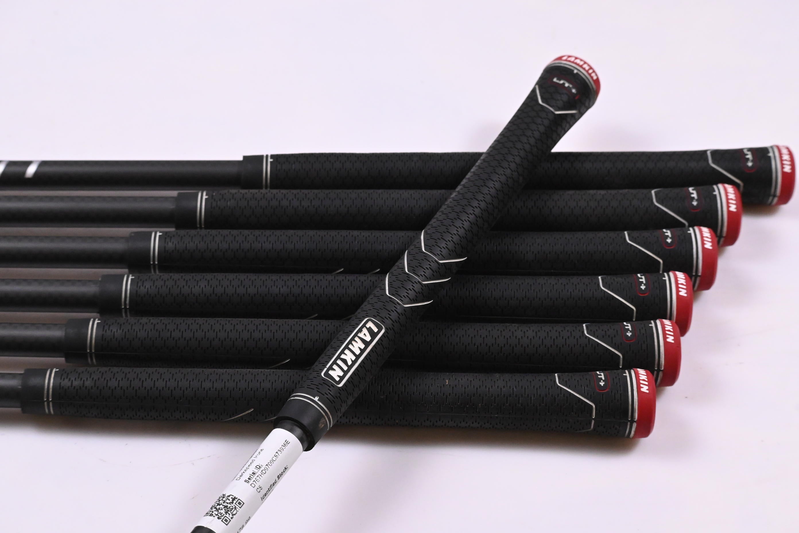 Left Hand Cobra Darkspeed Irons / 5-PW+SW / Regular Flex Cobra Ultralite 50