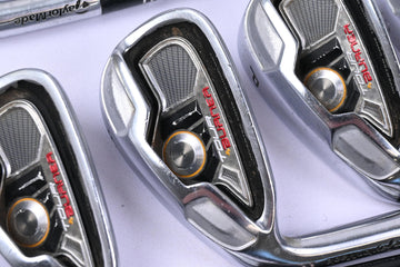 Left Hand Taylormade Tour Burner Irons / 4-PW+SW / Regular Flex REAX 65 Shafts