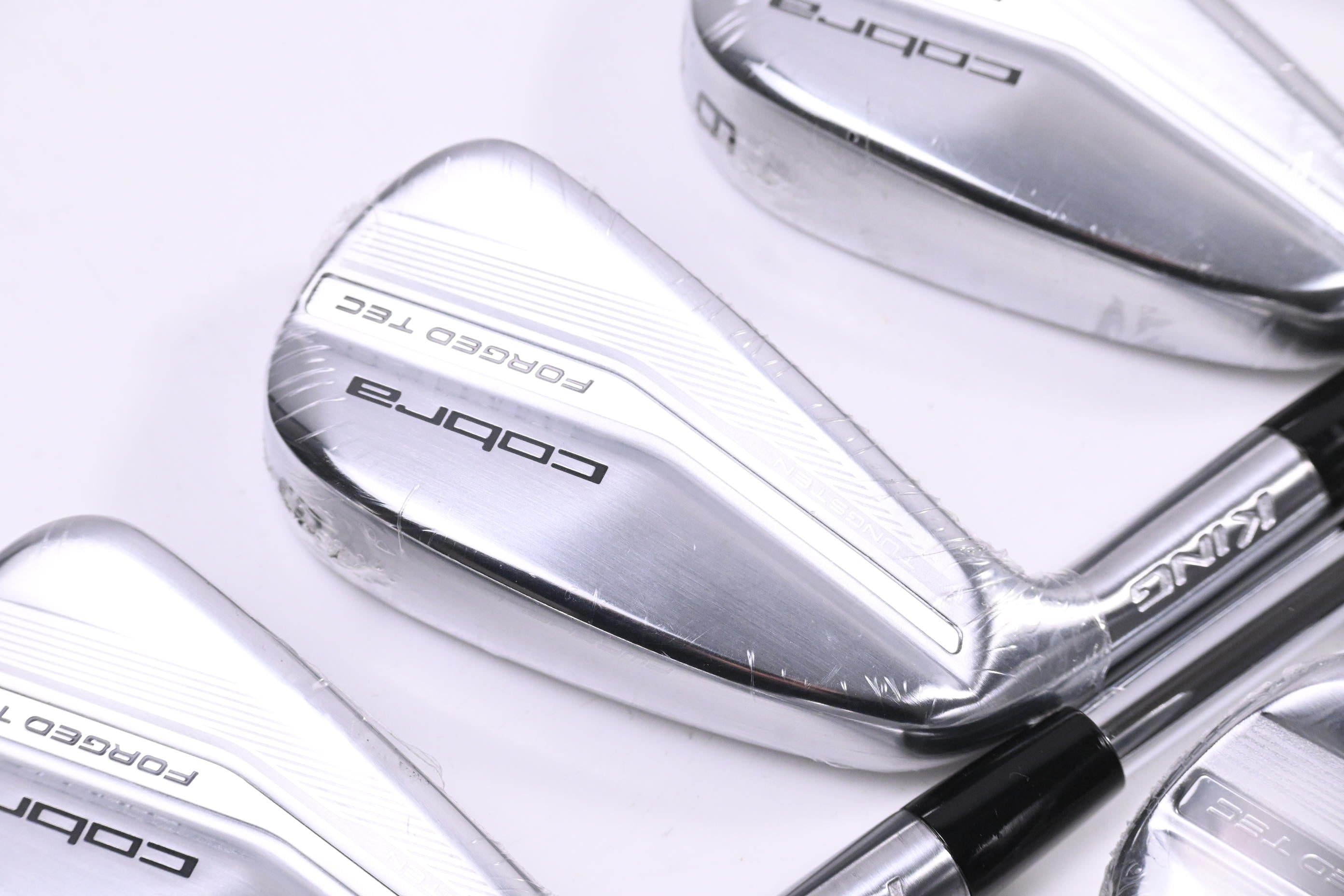 Left Hand Cobra King Forged Tec Irons / 4-PW+GW / Regular Flex KBS Tour Lite