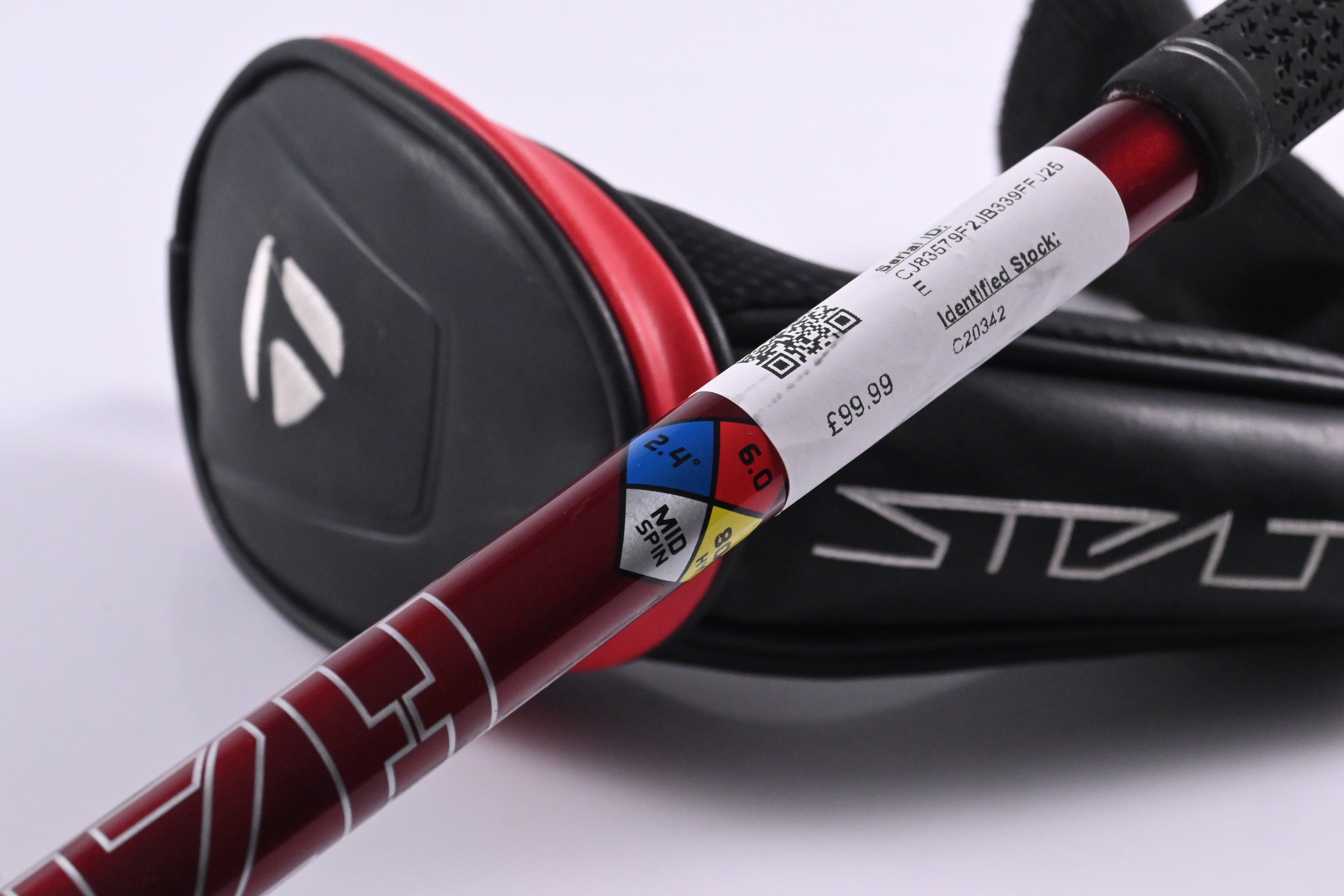Taylormade Stealth Plus #3 Hybrid / 19.5 Degree / Stiff Flex Hzrdus Smoke Red