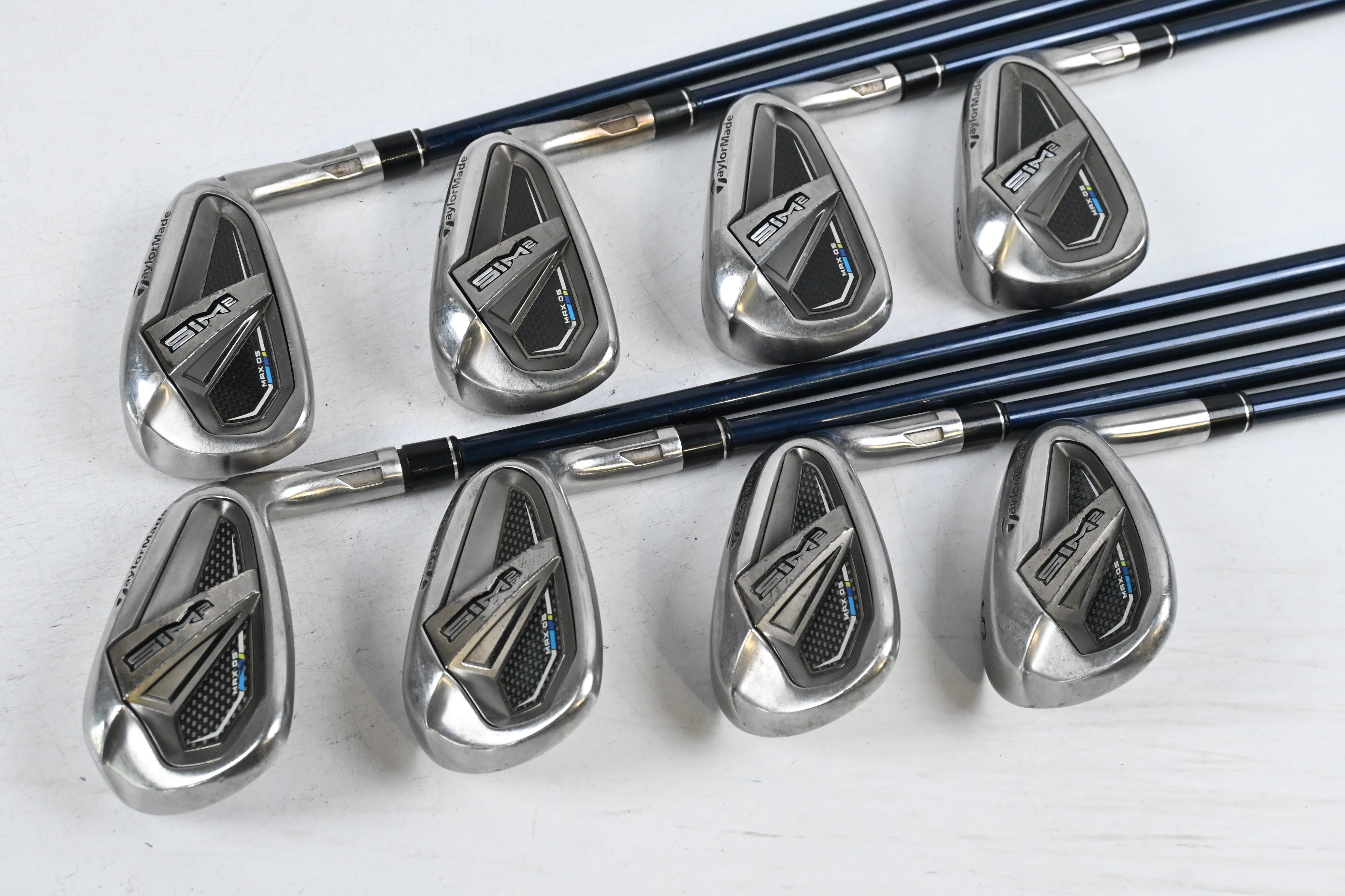 Taylormade SIM2 Max OS Irons / 5-PW+GW+SW / Regular Flex Fujikura Ventus Blue