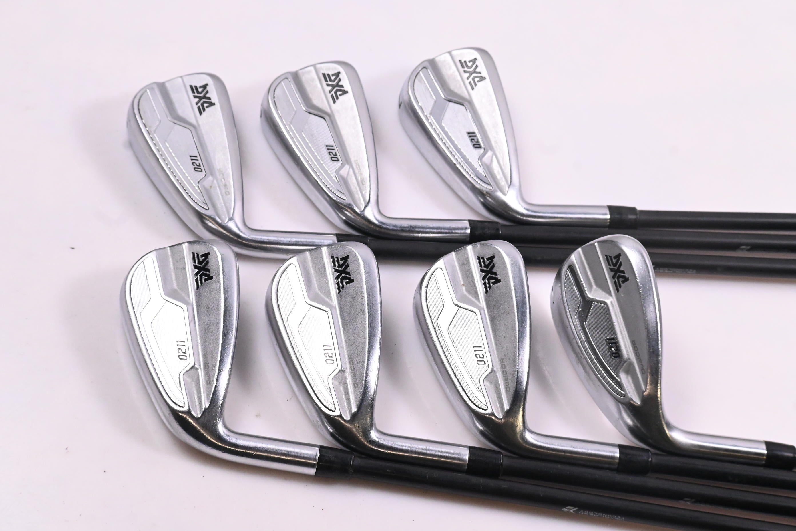 Left Hand PXG 0211 DC Irons / 5-PW+LW / Regular Flex MMT 70 Shafts