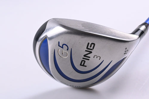 Ping G5 #3 Wood / 15 Degree / Stiff Flex Grafalloy ProLaunch Blue 75 Shaft