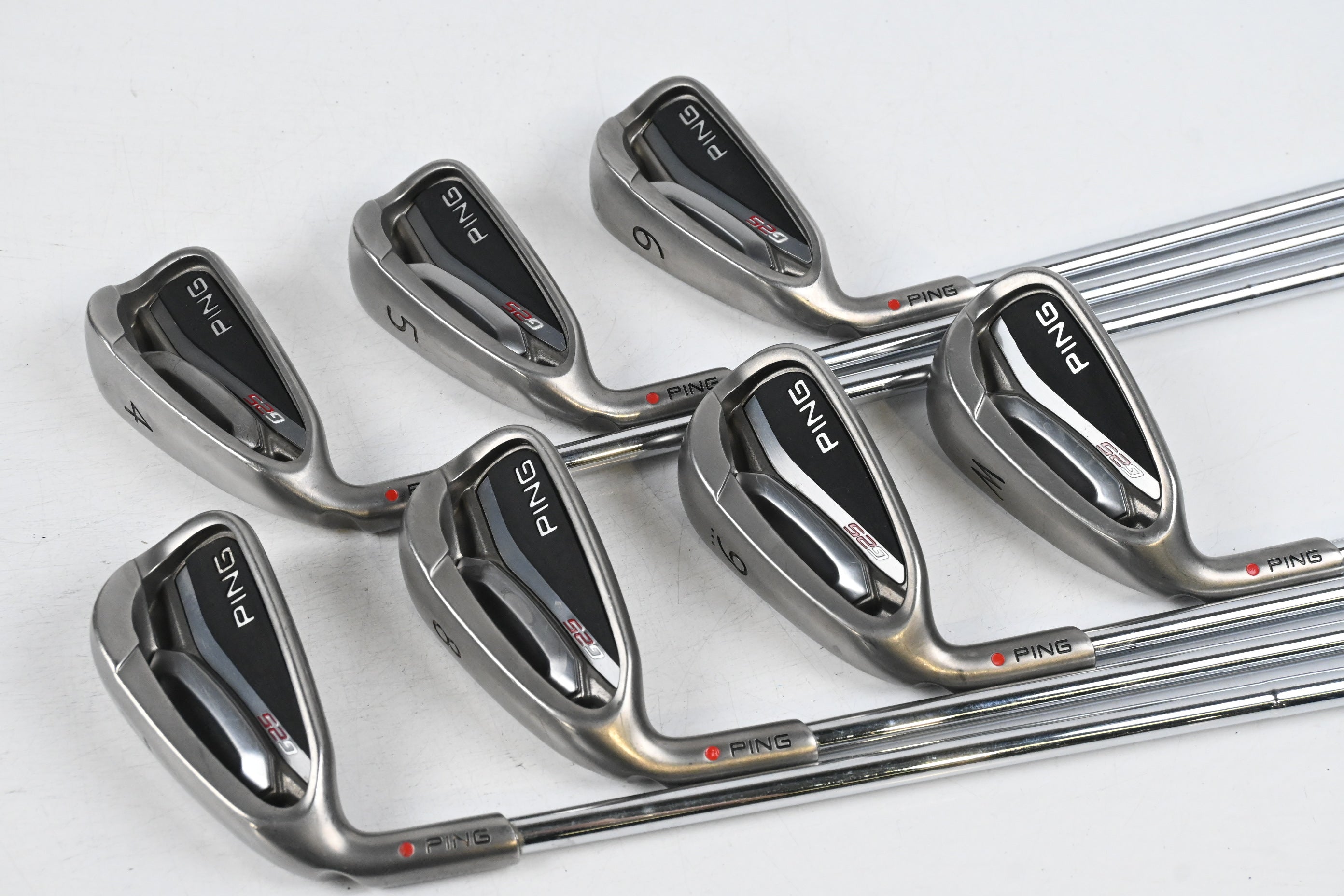 Left Hand Ping G25 Irons / 4-PW / Red Dot / Regular Flex Ping CFS Shafts