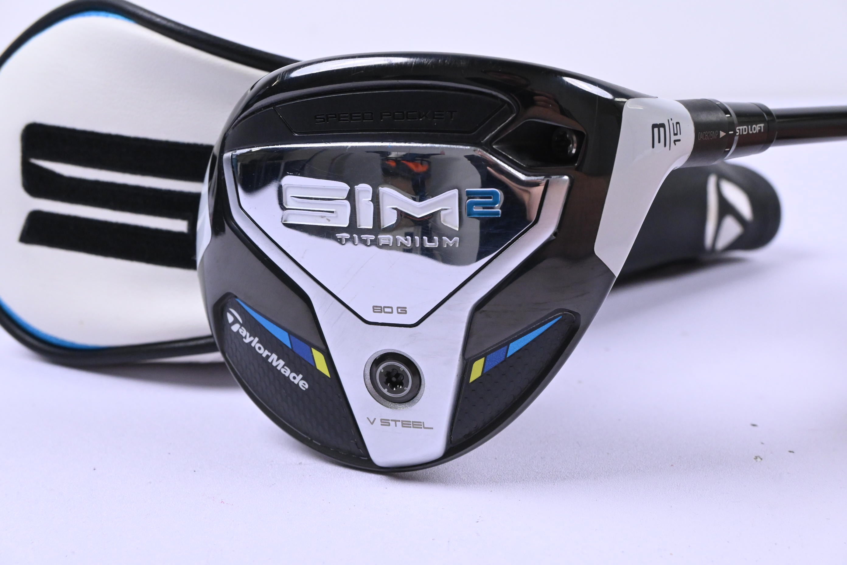 Taylormade SIM2 Ti #3 Wood / 15 Degree / Stiff Flex Tensei AV Blue 65 Shaft