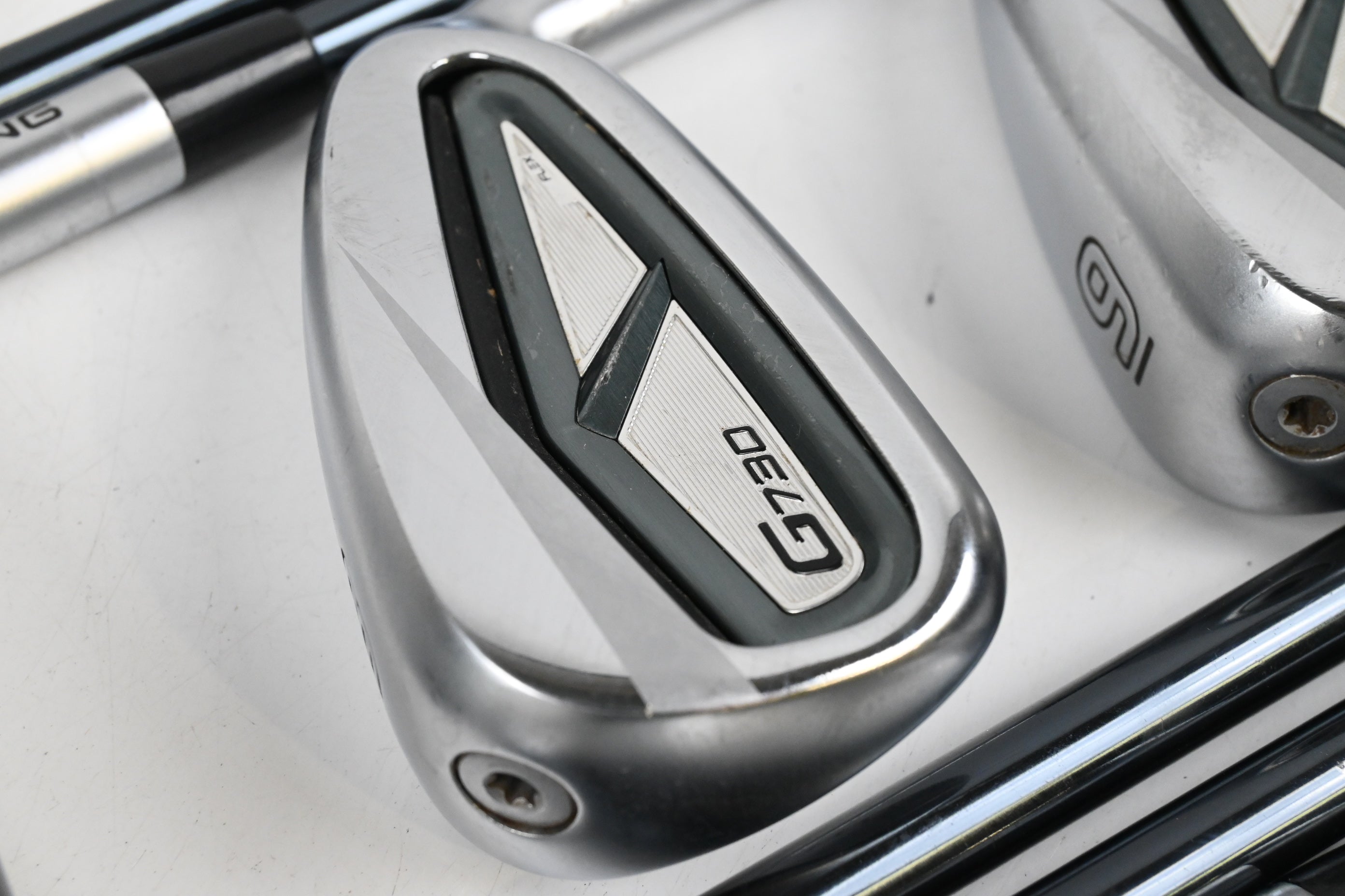 Ping G730 Irons / 6-PW+UW+GW+SW / Green Dot / Senior Flex UST Mamiya Recoil 65