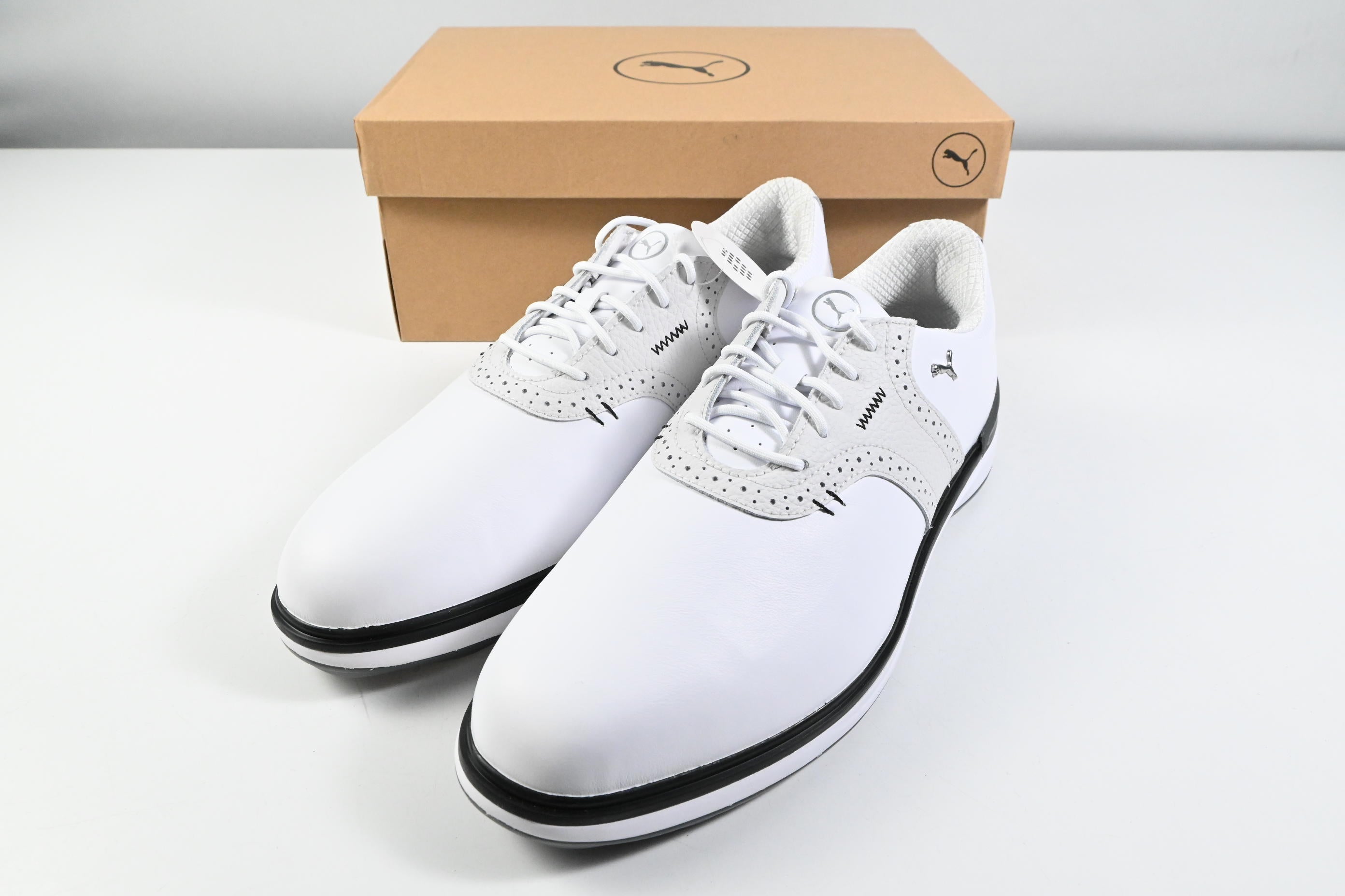 Puma Avant Golf Shoes / Size UK 9.5 / White, Black