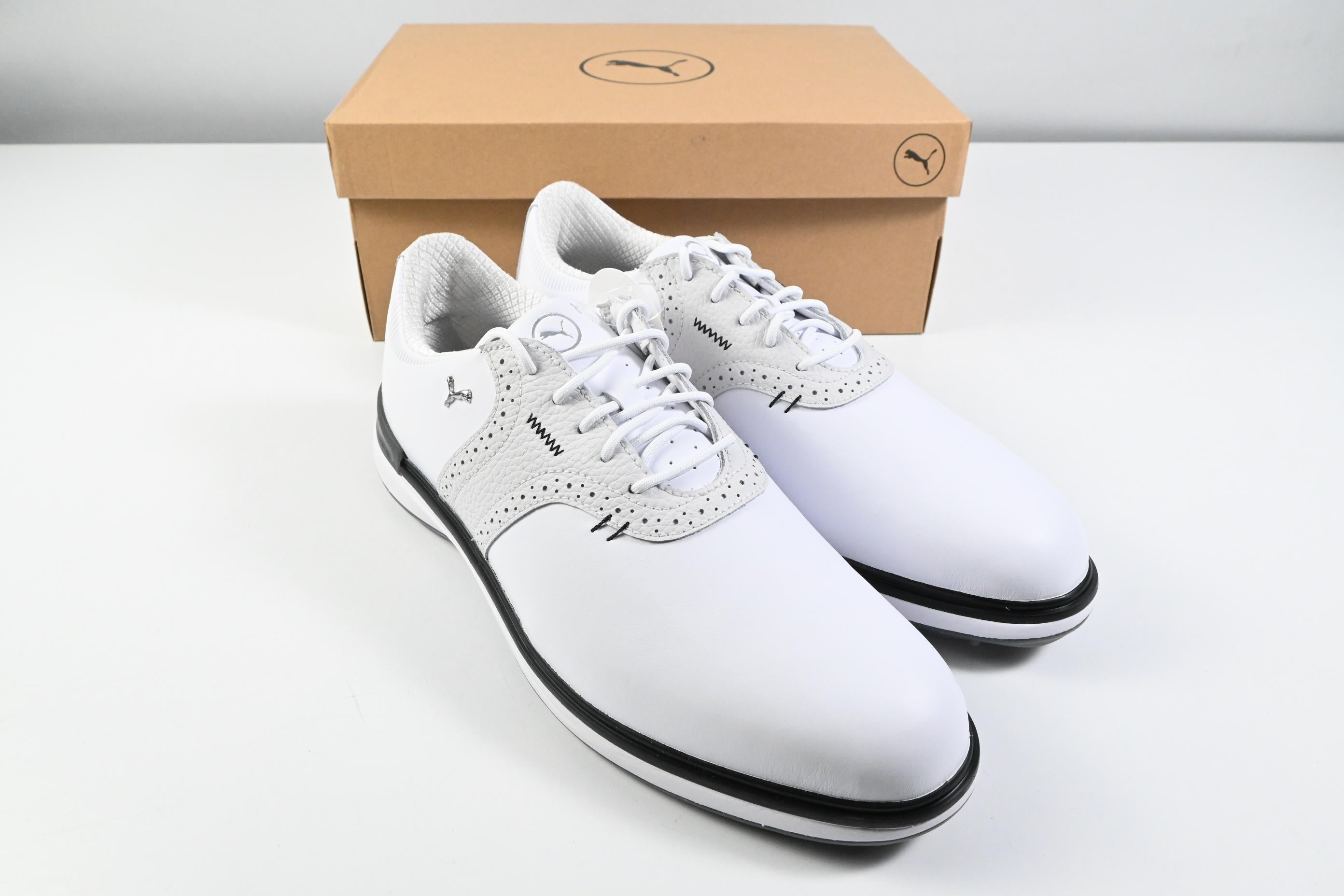 Puma Avant Golf Shoes / Size UK 9.5 / White, Black