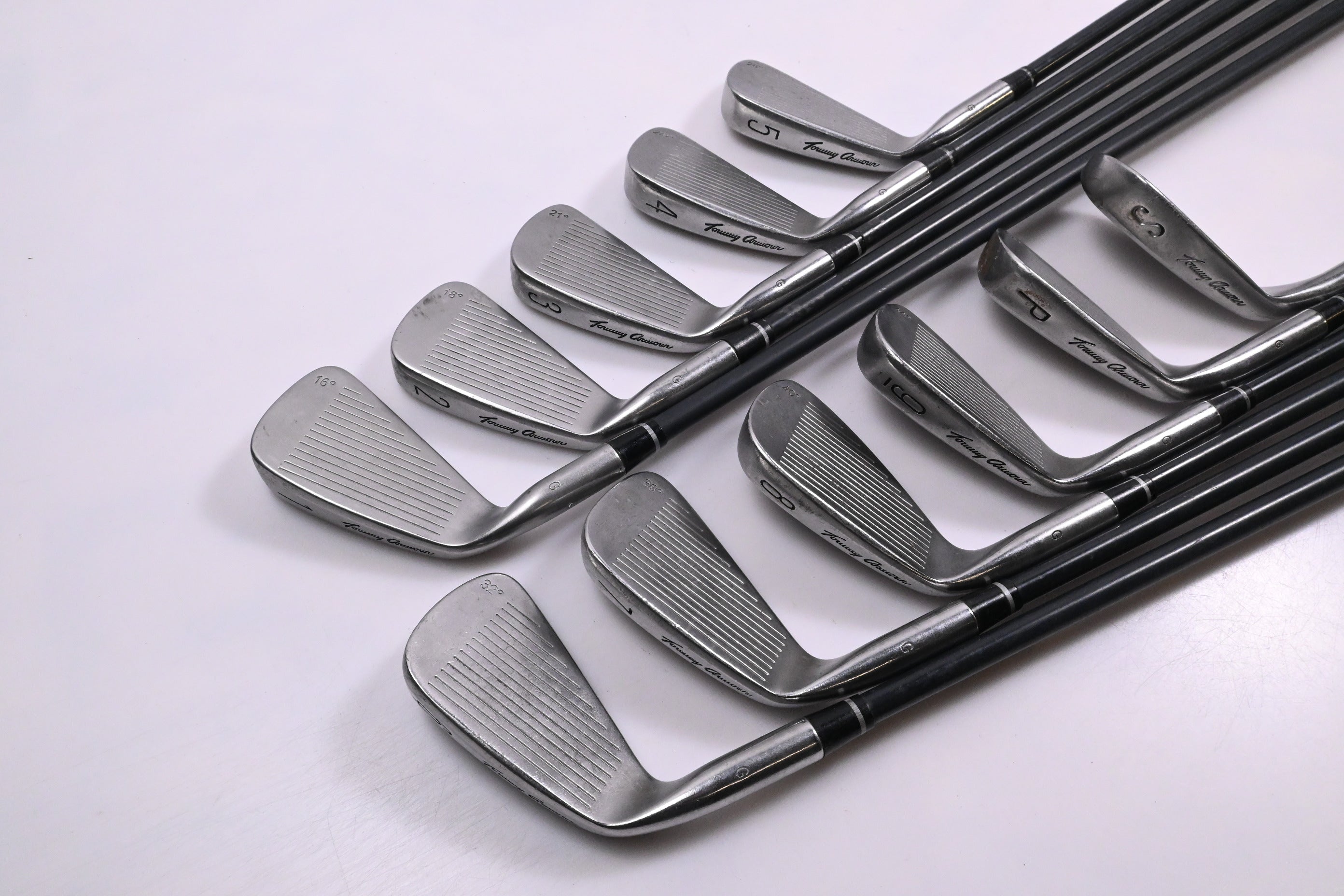 Tommy Armour 845 Silver Scot Irons / 1-PW+SW / Stiff Flex Graphite Shafts