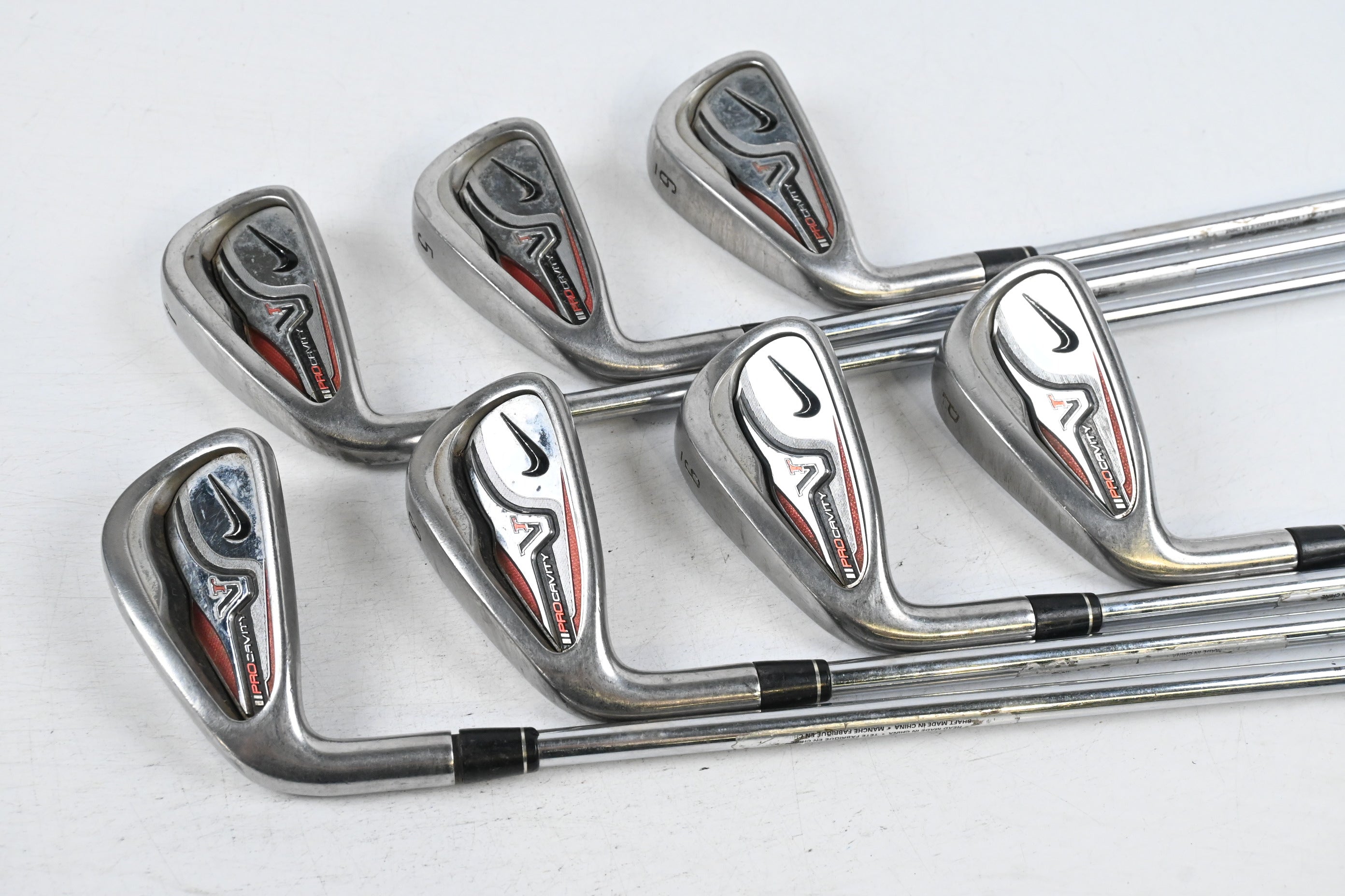 Left Hand Nike VR Pro Cavity Irons / 4-PW / Regular Flex Dynalite 110 Shafts