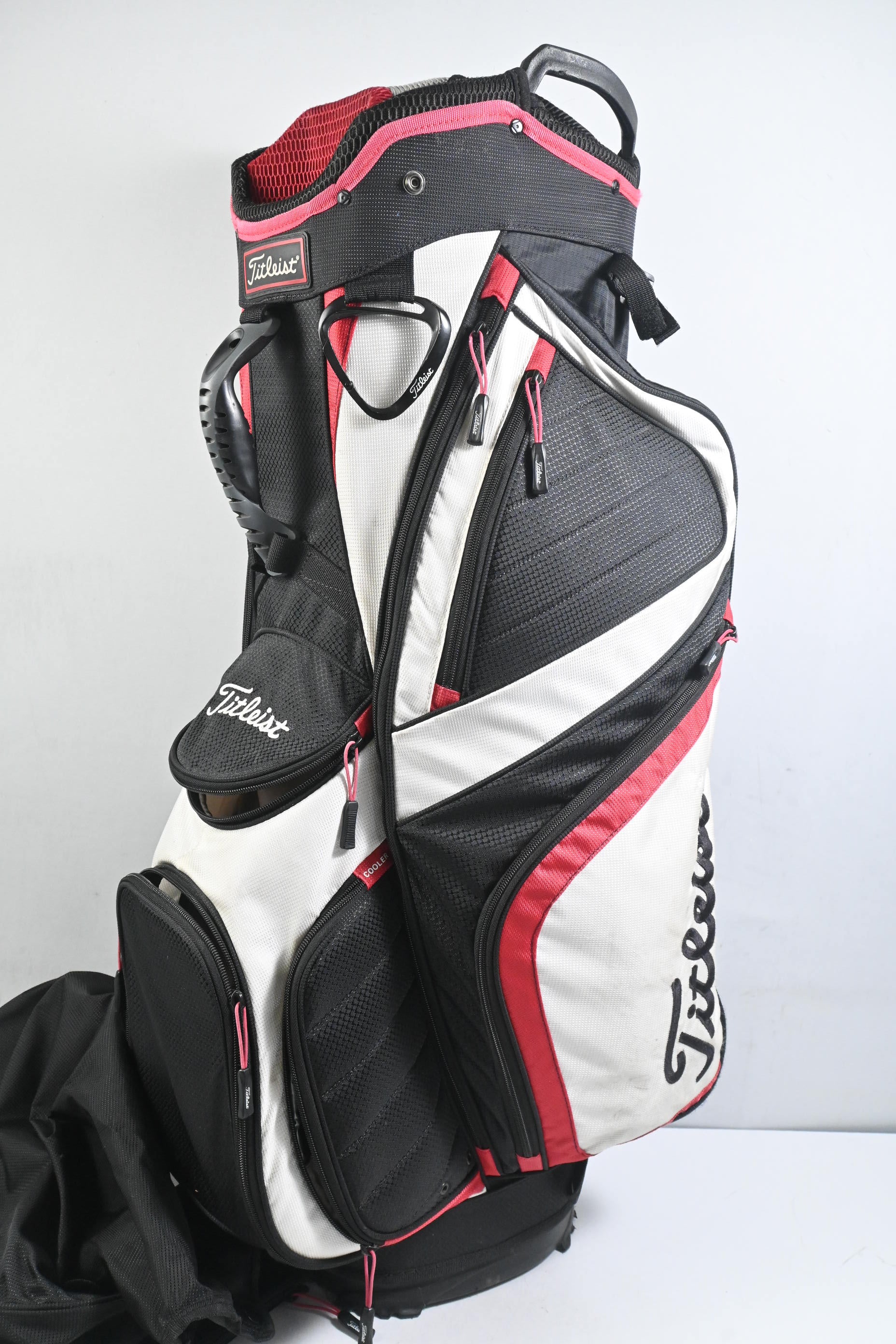 Titleist Cart Bag / 14-Way Divider / Black, White & Red