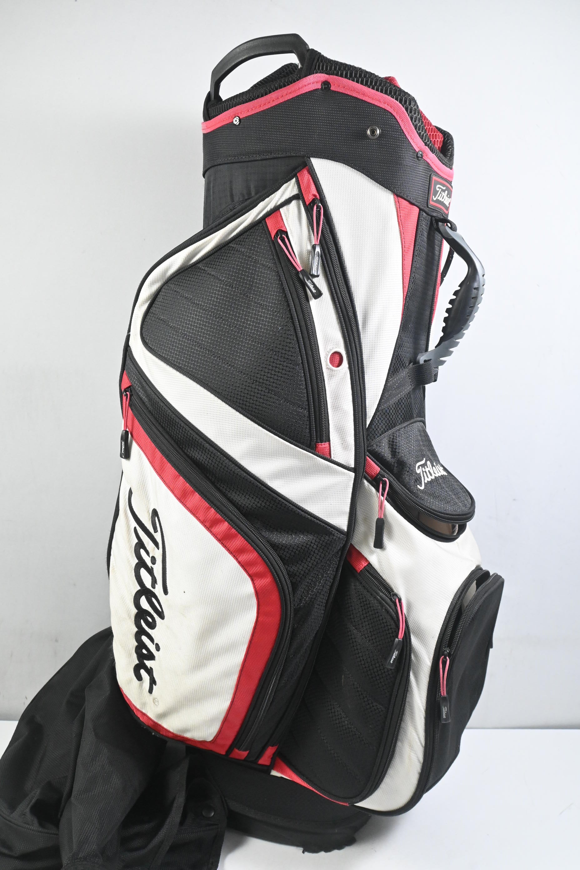 Titleist Cart Bag / 14-Way Divider / Black, White & Red