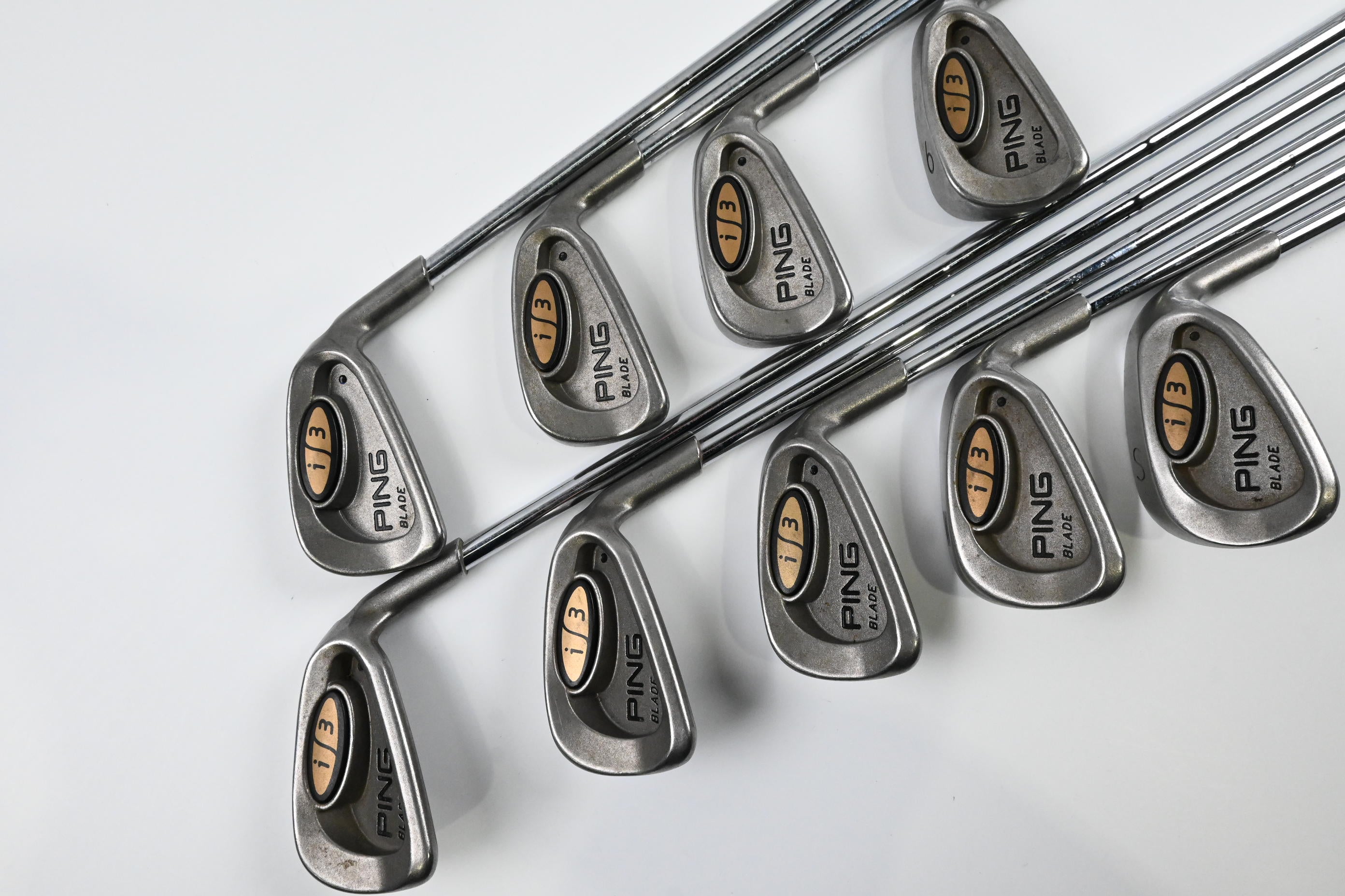 Ping i3 Irons / 3-PW+SW / Black Dot / Stiff Flex Ping Cushin JZ Shaft