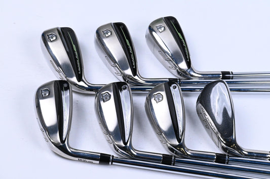 Left Hand Wilson Launch Pad 2022 Irons / 5-PW+SW / Regular Flex KBS Ultralite