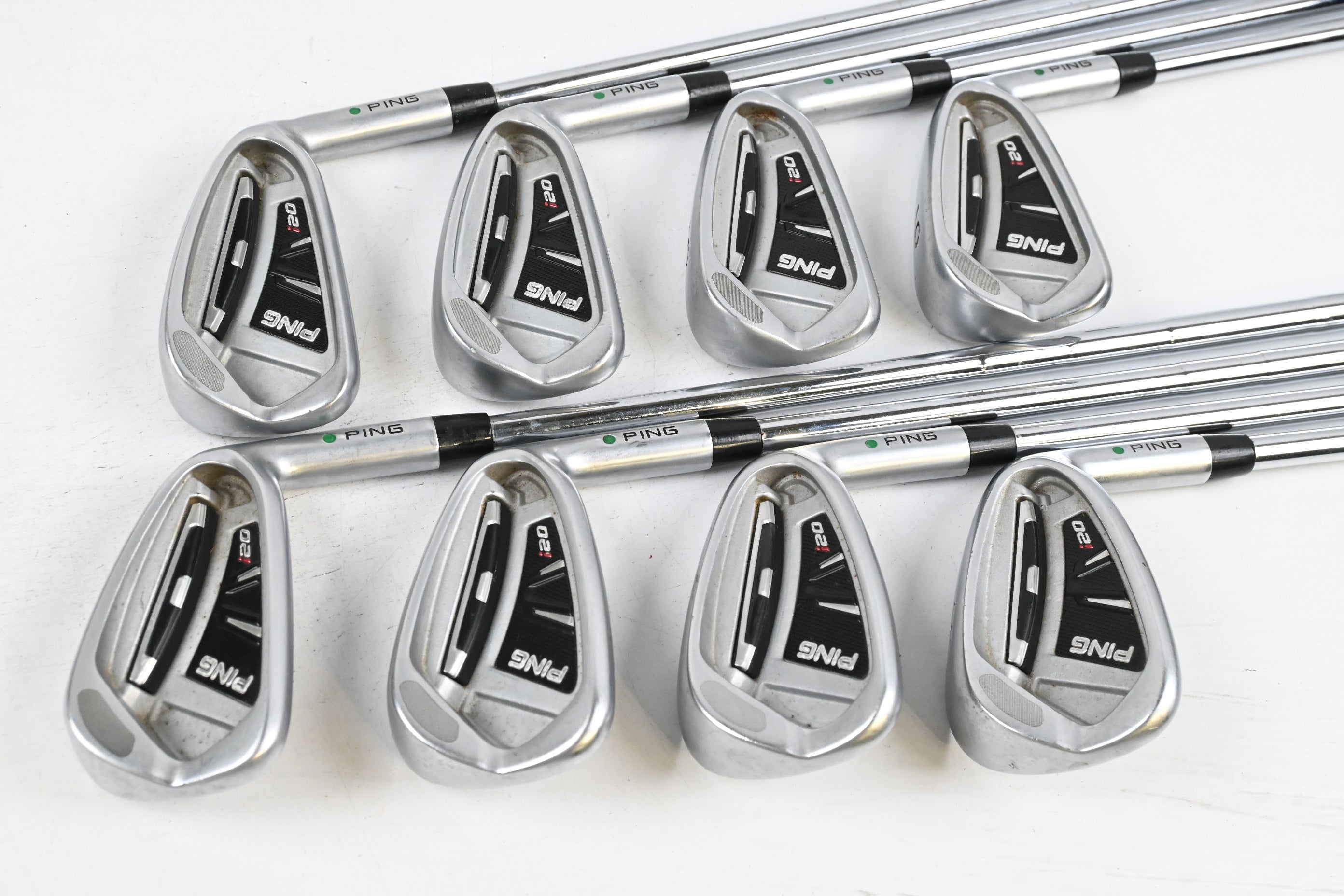 Ping i20 Irons / 3-PW / Green Dot / Stiff Flex Ping CFS Shafts