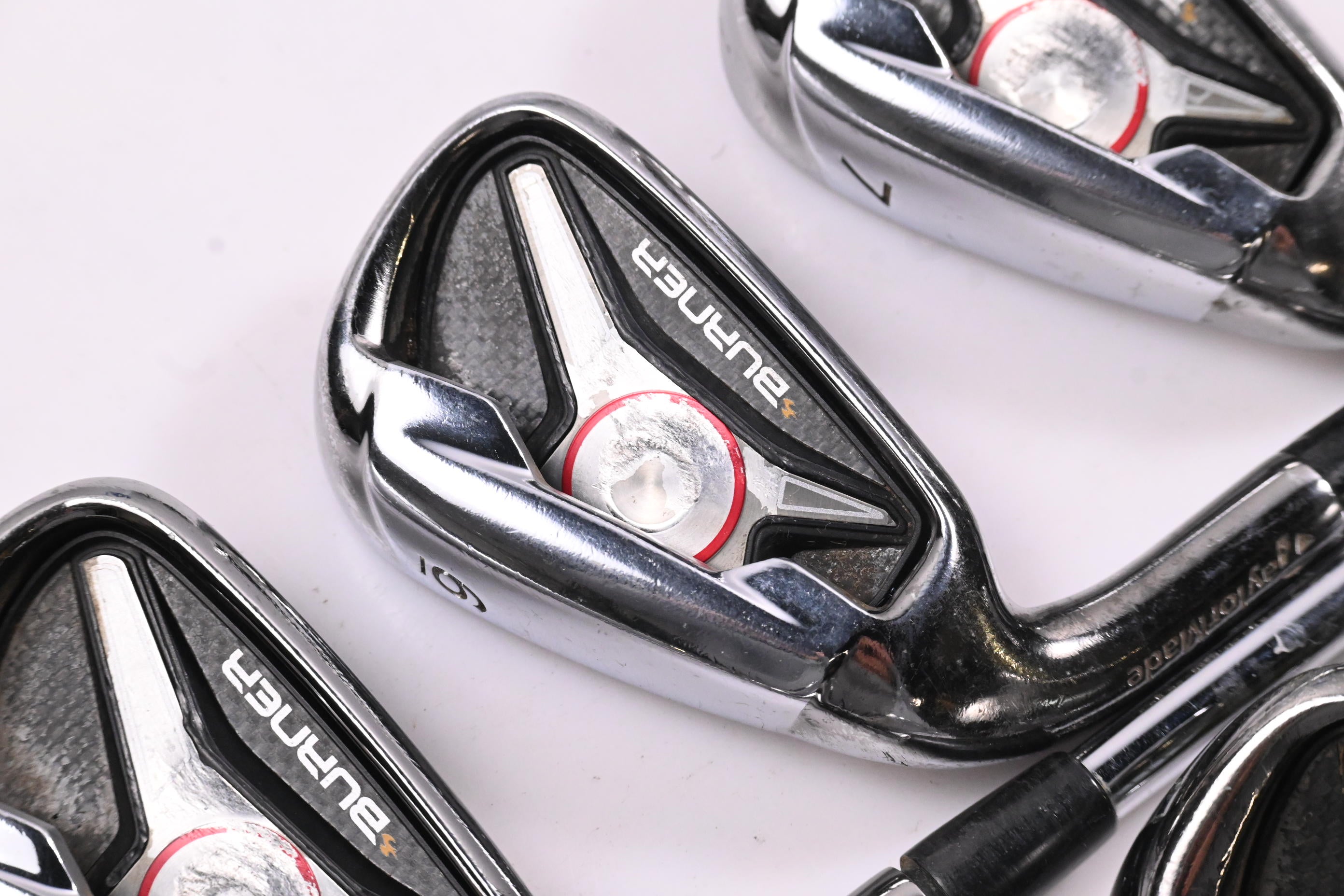 Left Hand Taylormade Burner Irons / 5-PW / Stiff Flex Steel Shafts