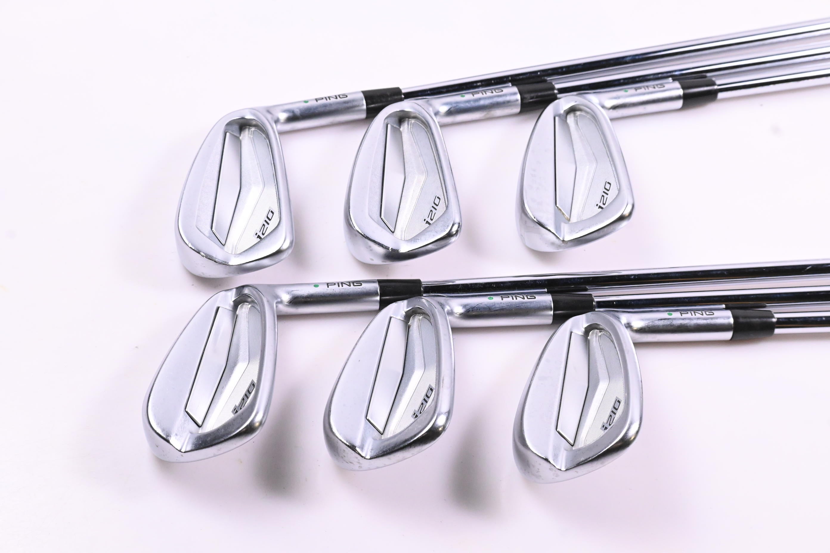 Ping i210 Irons / 5-PW / Green Dot / Regular Flex Ping AWT 2.0 Shafts