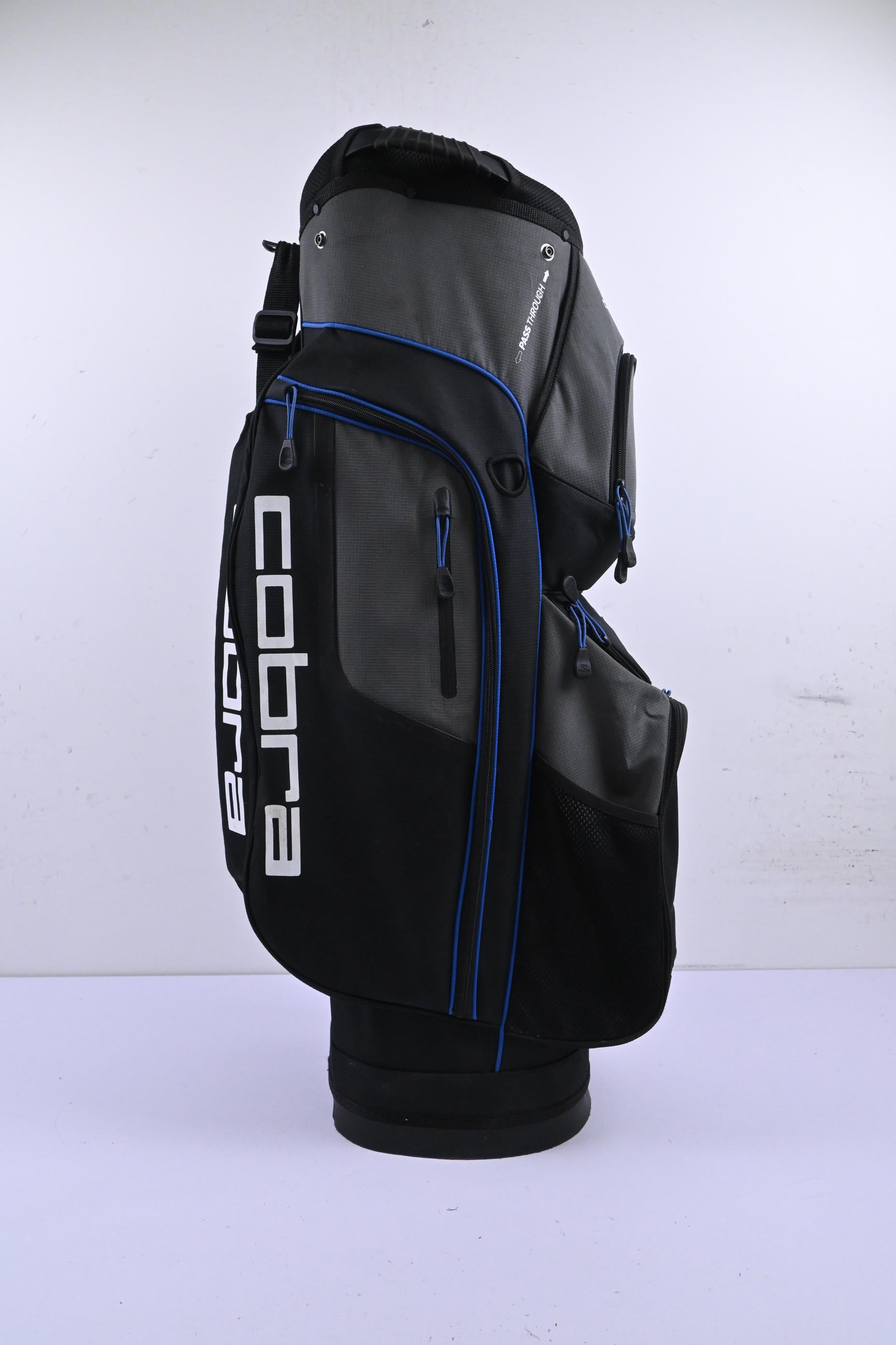 Cobra Cart Bag / 14-Way Divider / Black, Grey & Blue
