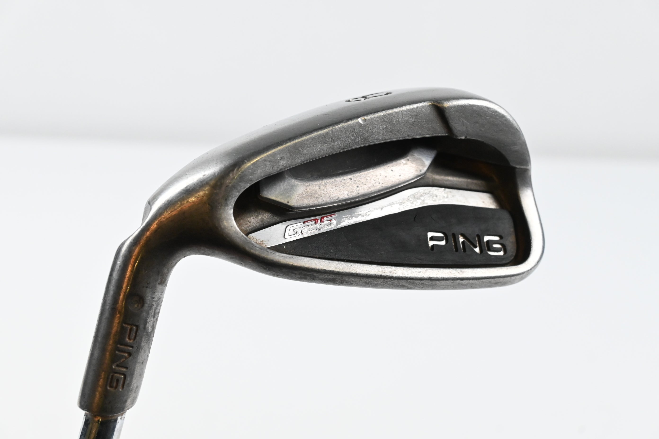 Left Hand Ping G25 #8 Iron / Black Dot / Stiff Flex Ping CFS Shaft