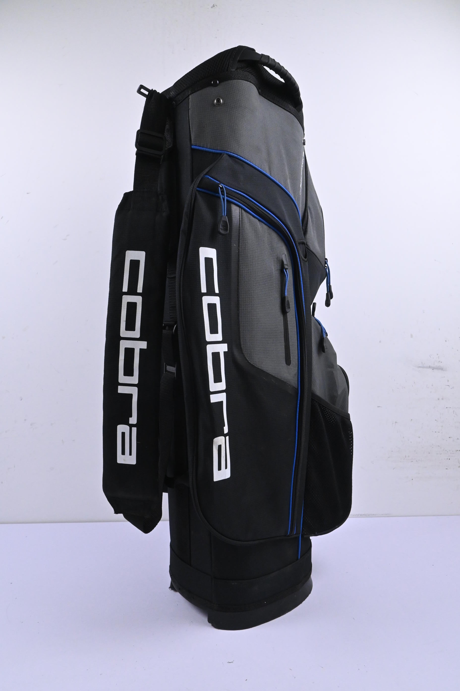 Cobra Cart Bag / 14-Way Divider / Black, Grey & Blue