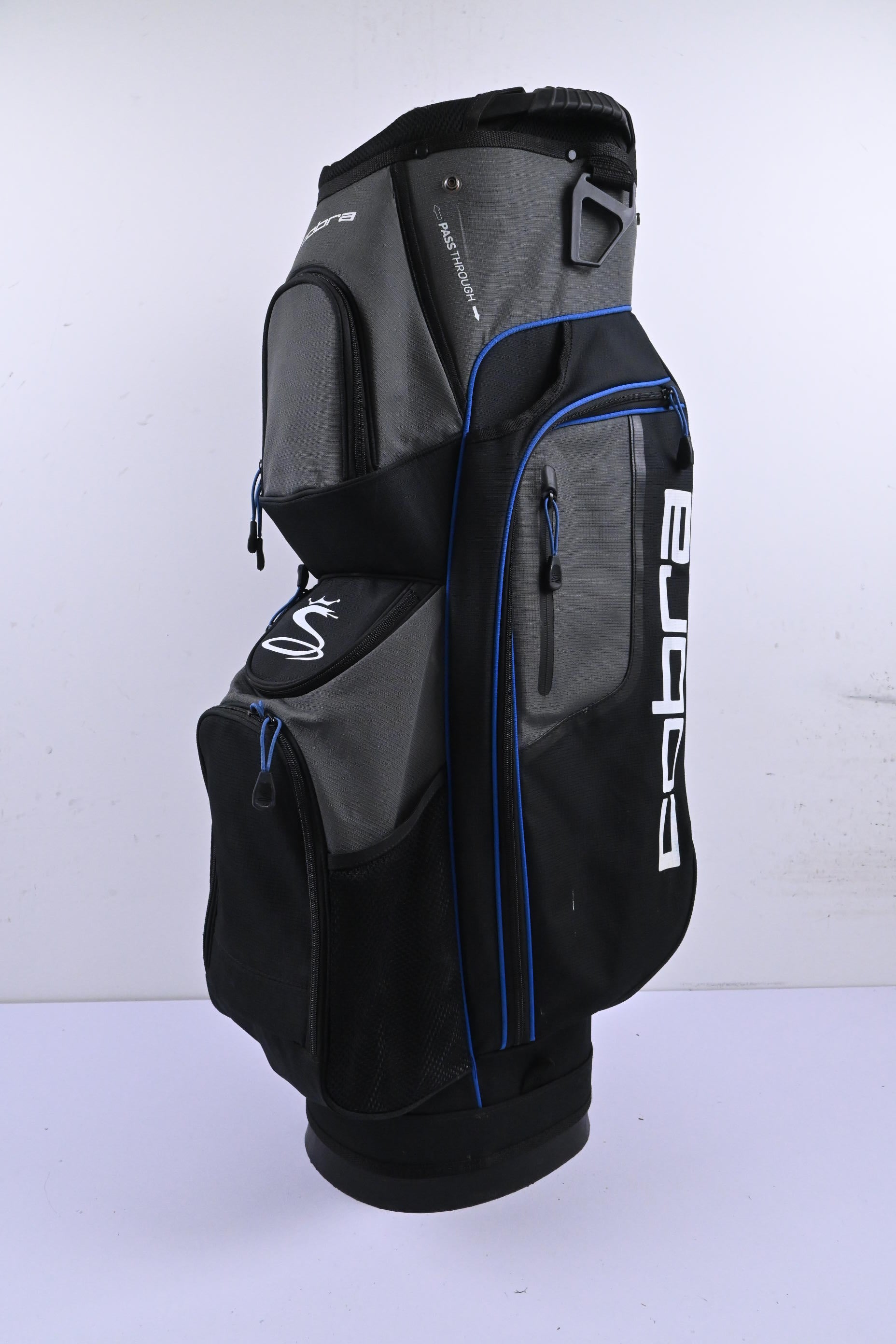 Cobra Cart Bag / 14-Way Divider / Black, Grey & Blue